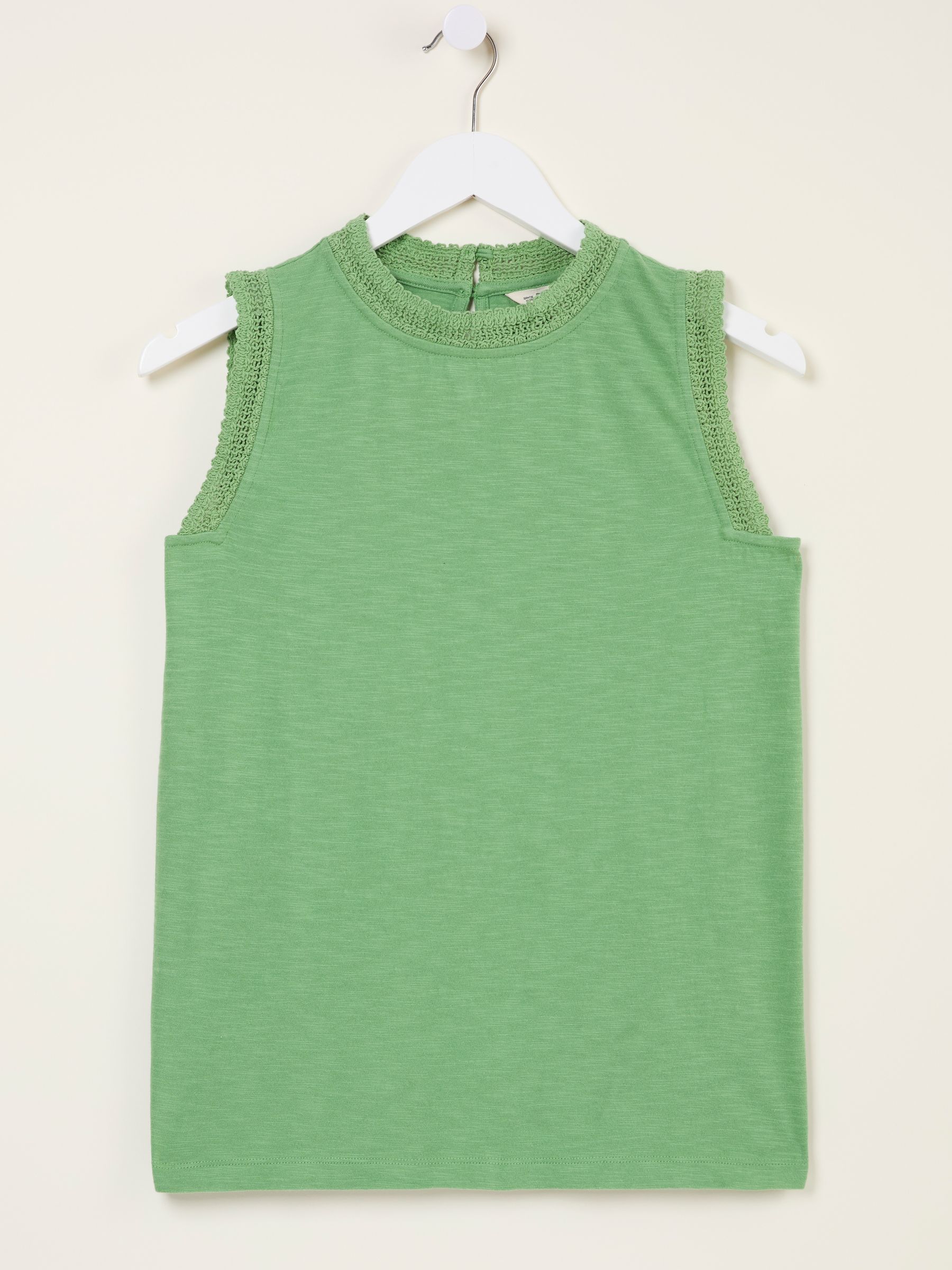 Isla Green Lace Jersey Tank Top - Image 5 of 5