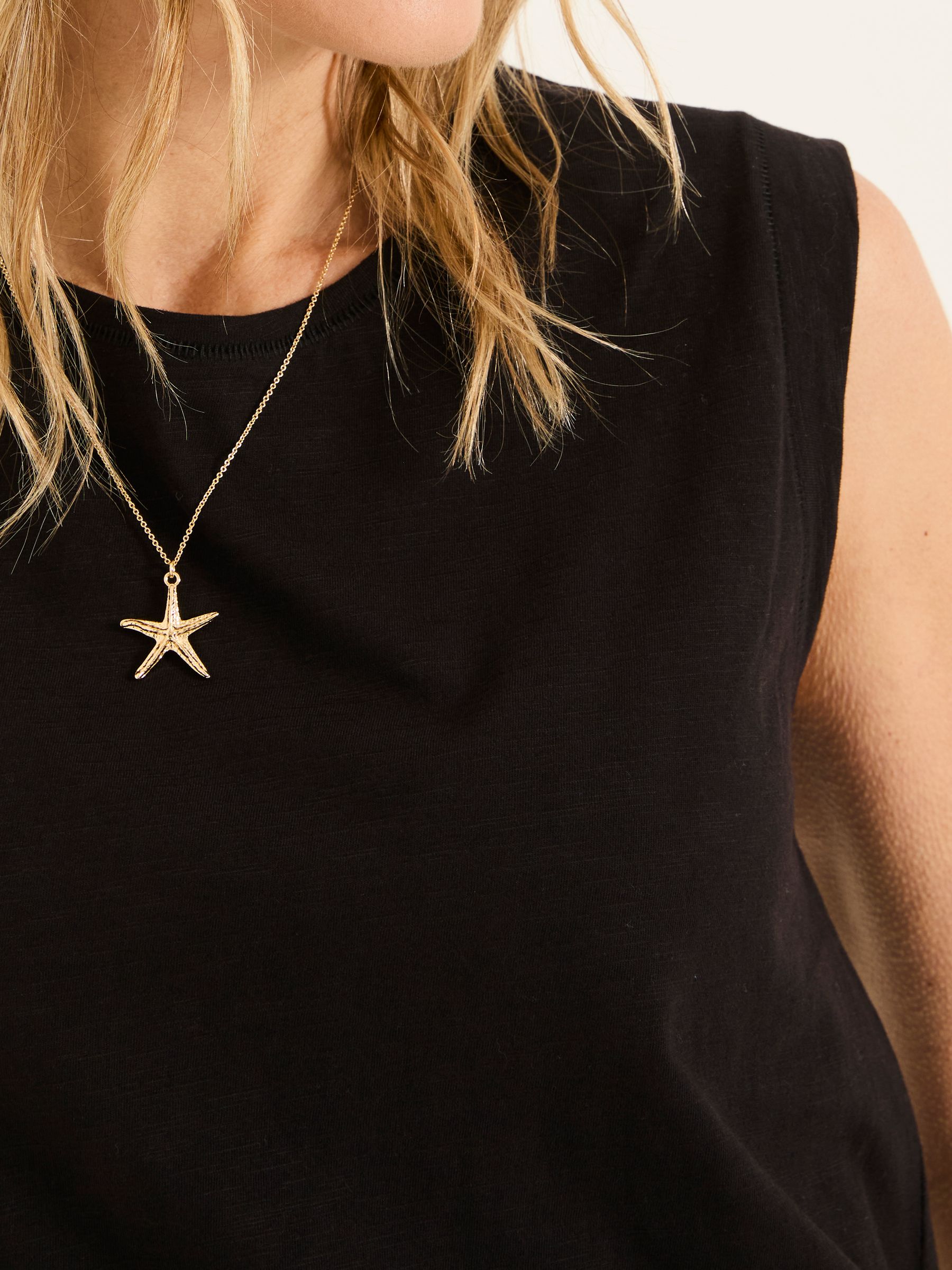 Tia Black Jersey Tank Top - Image 4 of 5