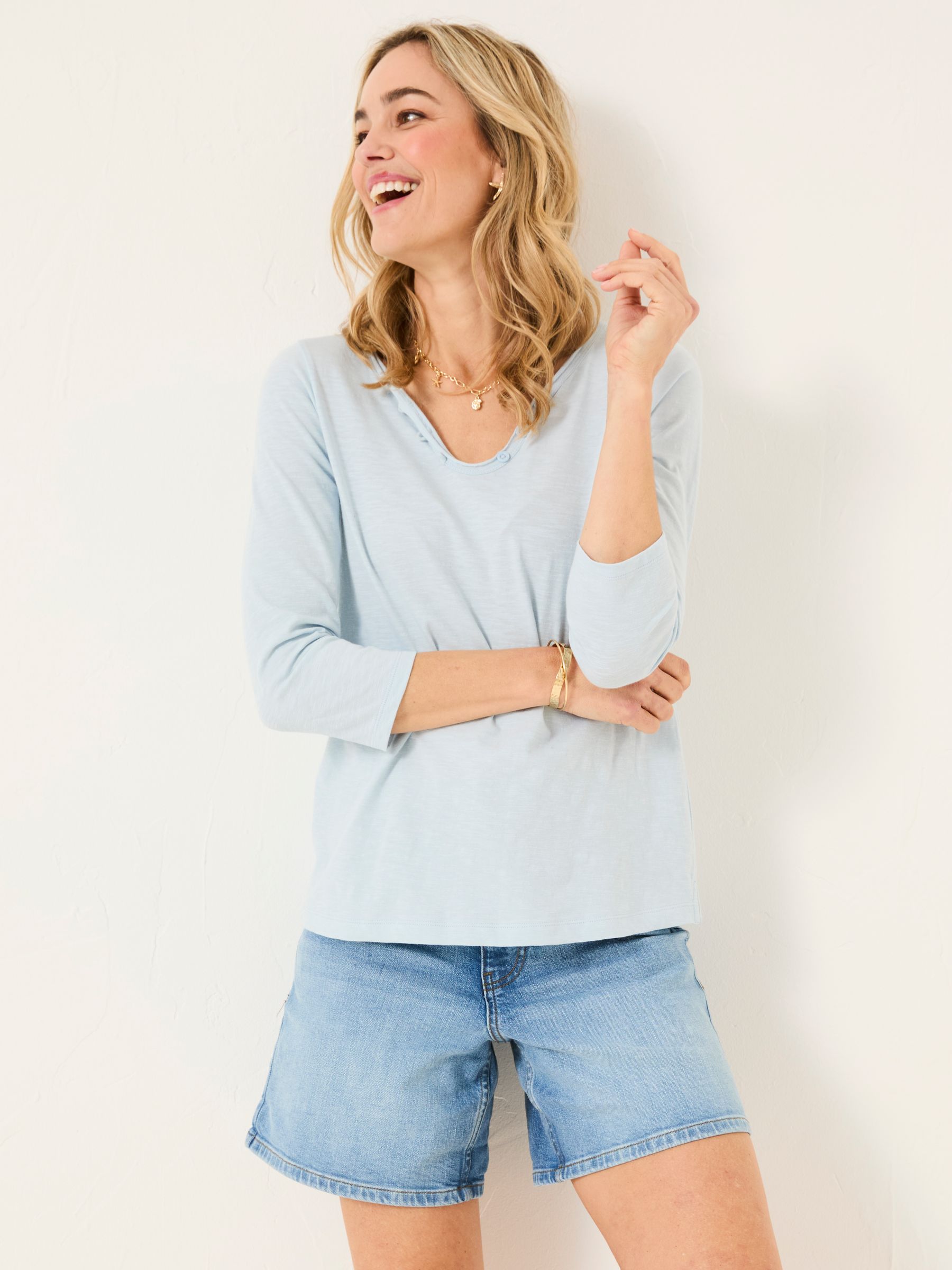 Porter Pale Blue 100% Cotton T-Shirt - Image 1 of 5
