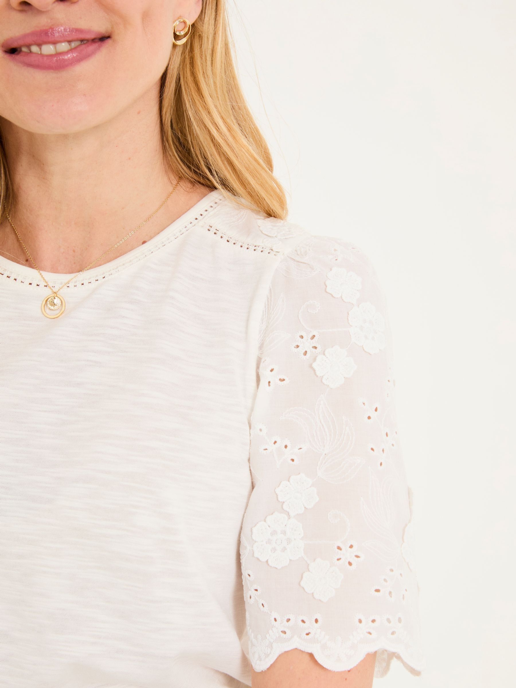 Ivory Pretty Broderie Top - Image 5 of 9