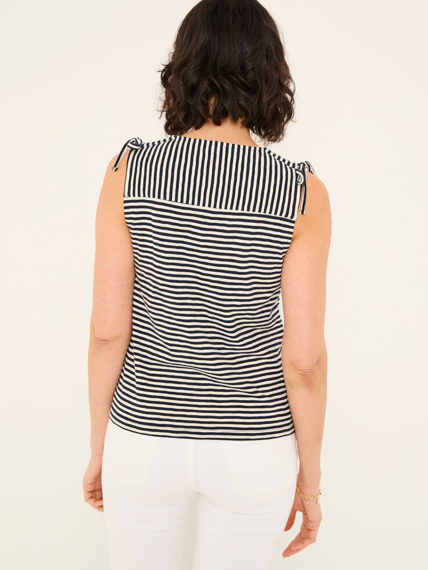 Claudia Navy Stripe Jersey Tank - Image 2 of 6