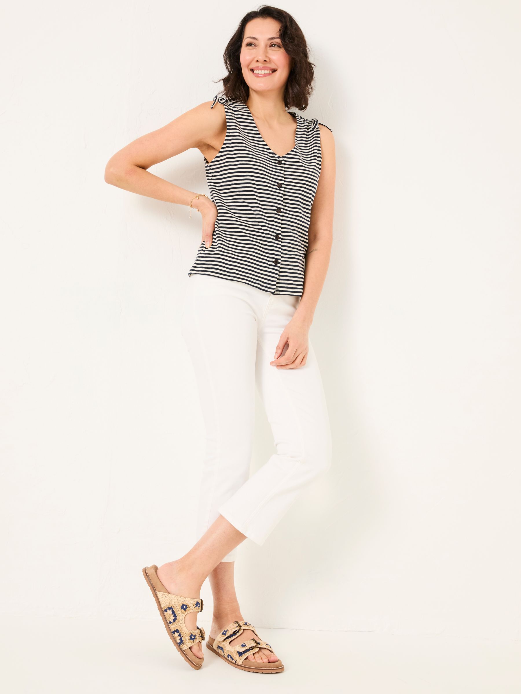 Claudia Navy Stripe Jersey Tank - Image 3 of 6