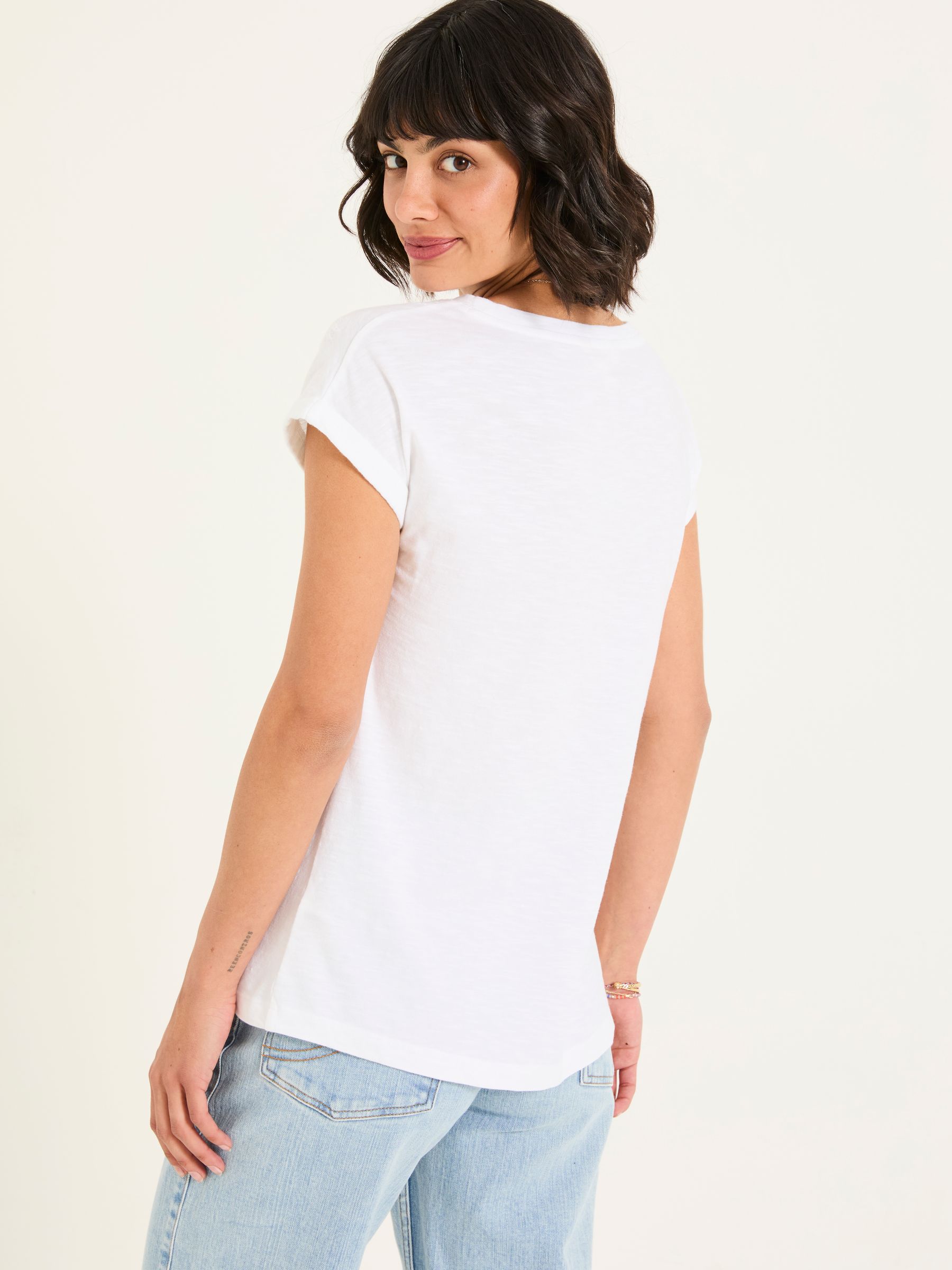 Ivy White Embroidered T-Shirt - Image 2 of 6