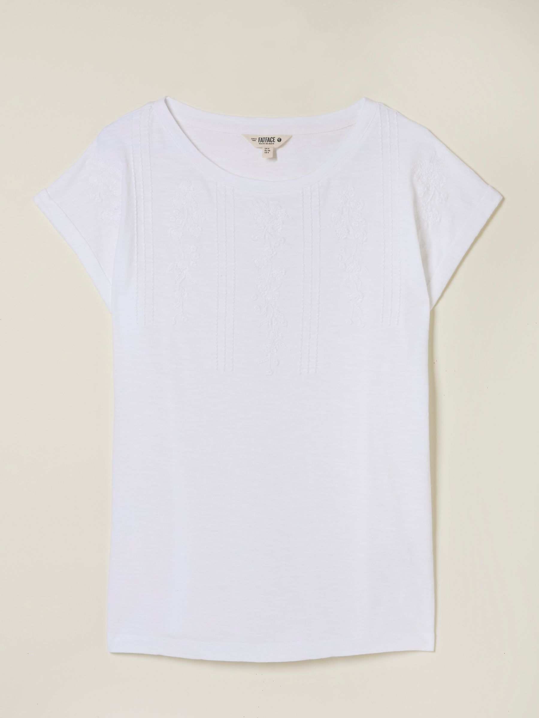 Ivy White Embroidered T-Shirt - Image 6 of 6