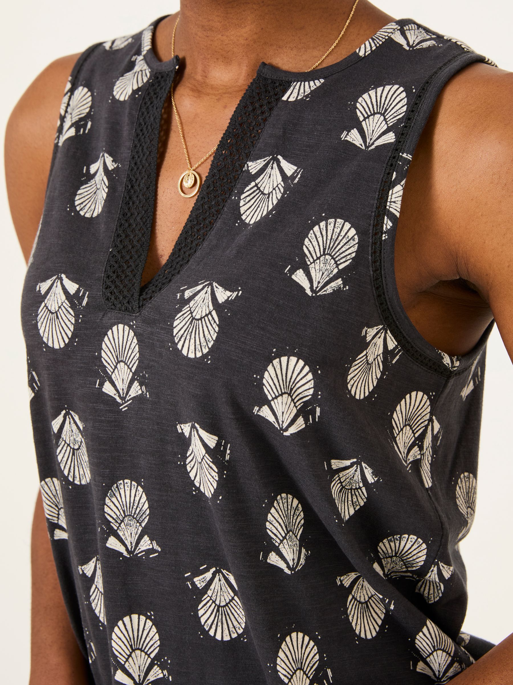 Tessa Black Mono Shells Jersey Tunic - Image 4 of 5