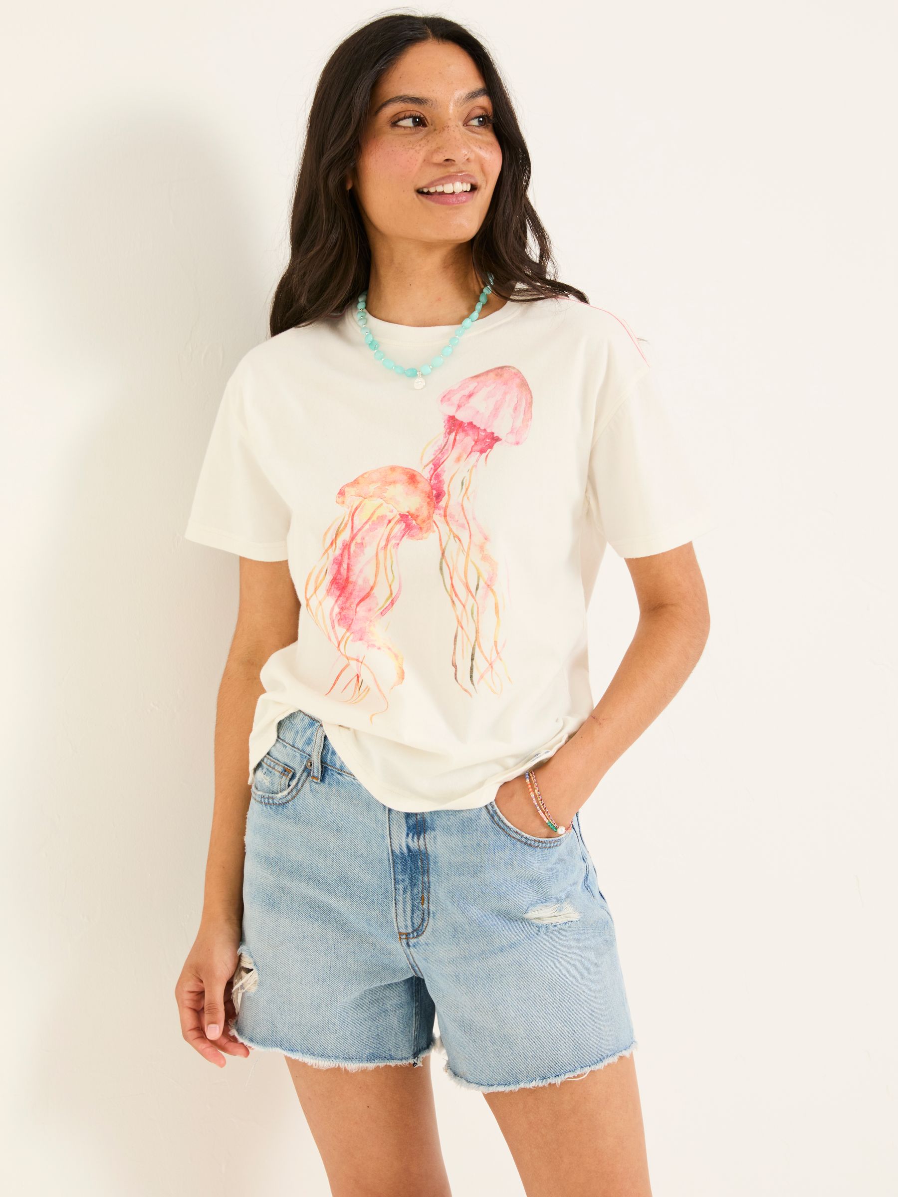 White MCS Jellyfish Graphic T Shirt - Image 3 of 5