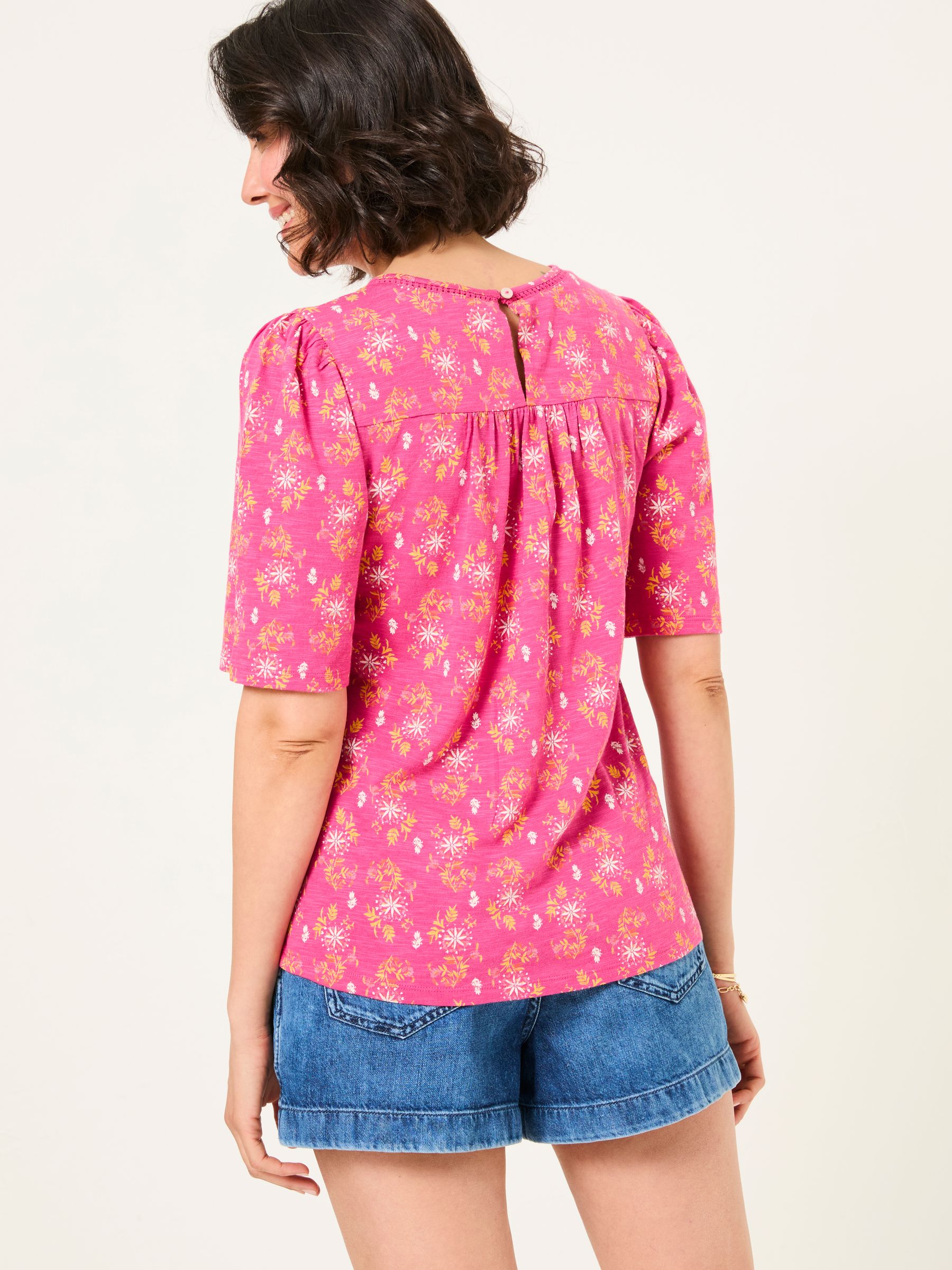 Kim Mid Pink Floral Block Floral Block Top - Image 2 of 5