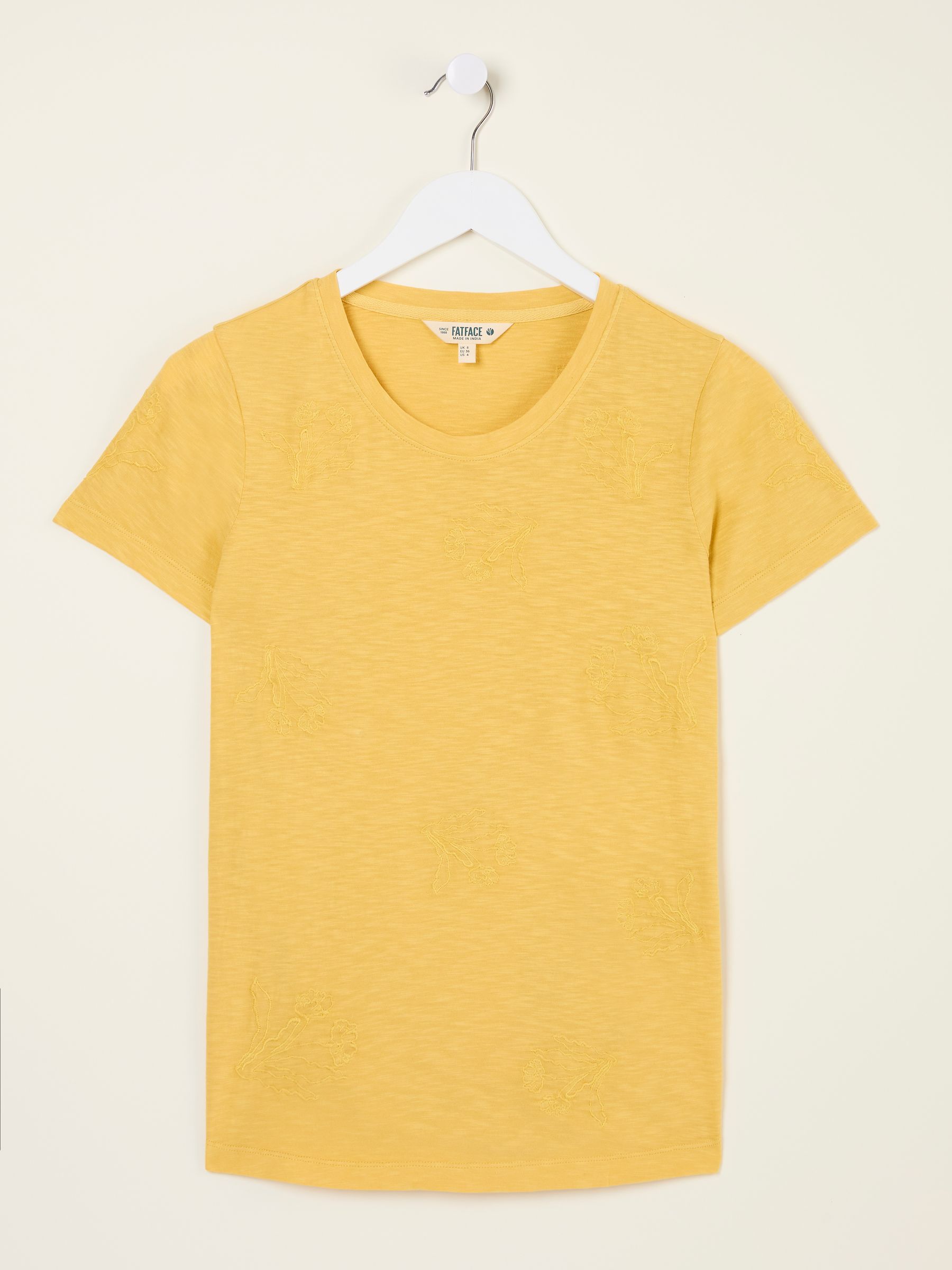 Natalie Light Yellow Beeble Embroidered T Shirt - Image 7 of 7
