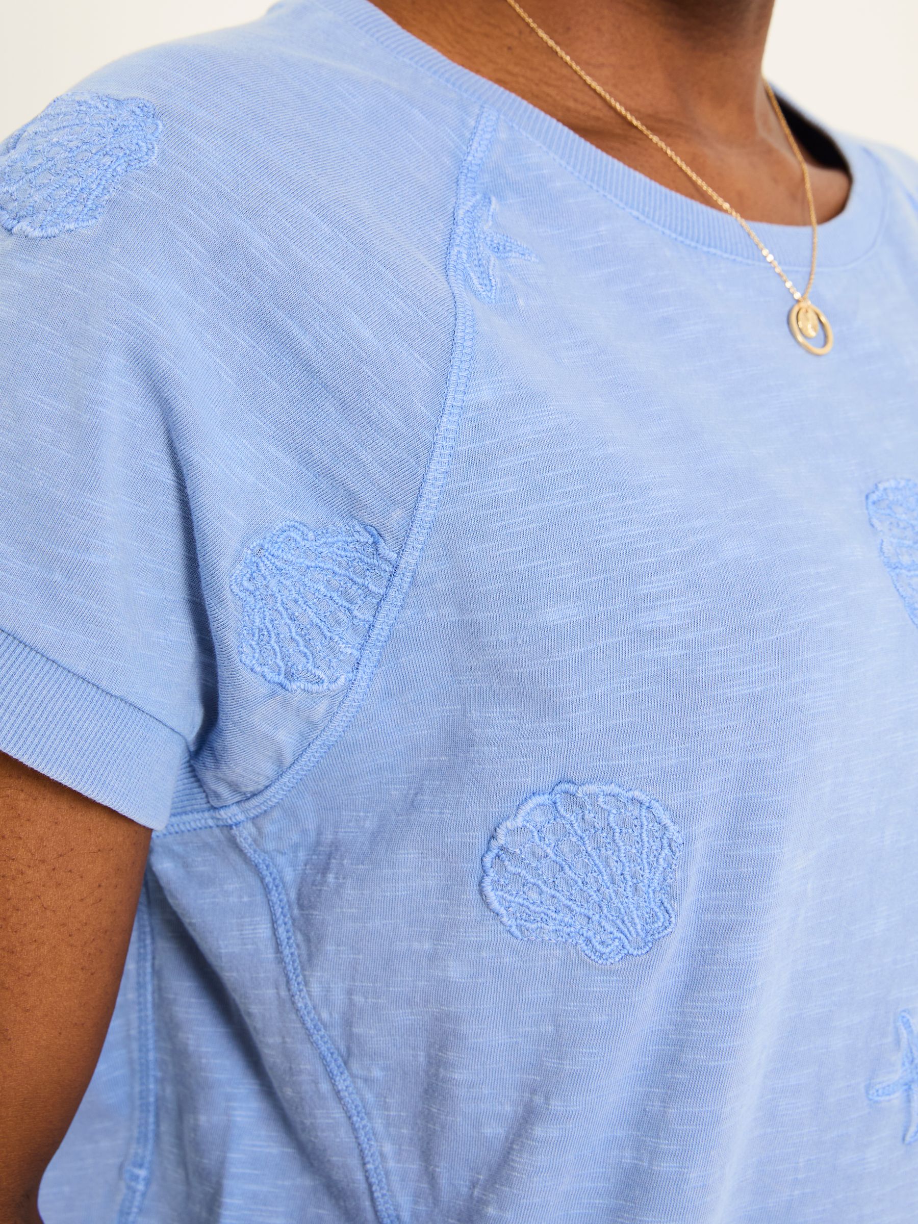 Blue Embroidered MCS TShirt - Image 4 of 5