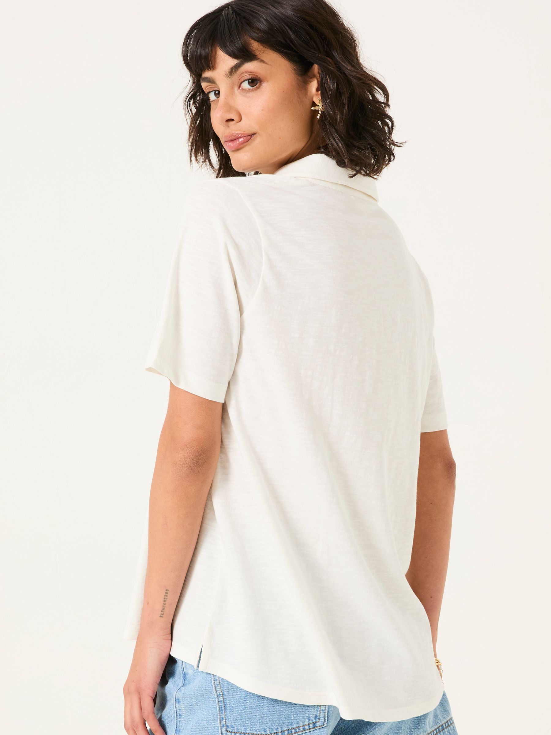 Paige White Short Sleeve Jersey Shirt - Image 2 of 6