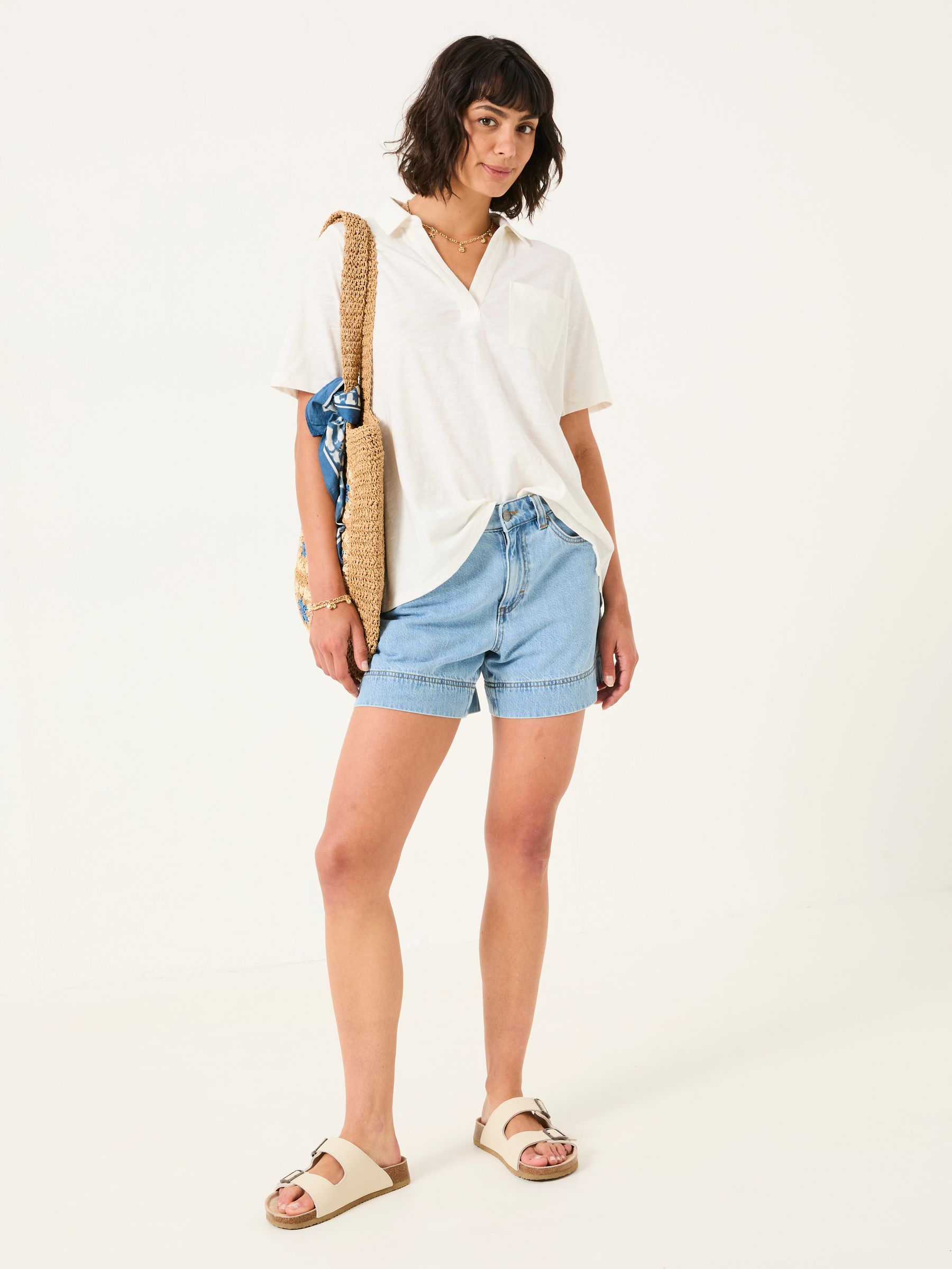 Paige White Short Sleeve Jersey Shirt - Image 5 of 6