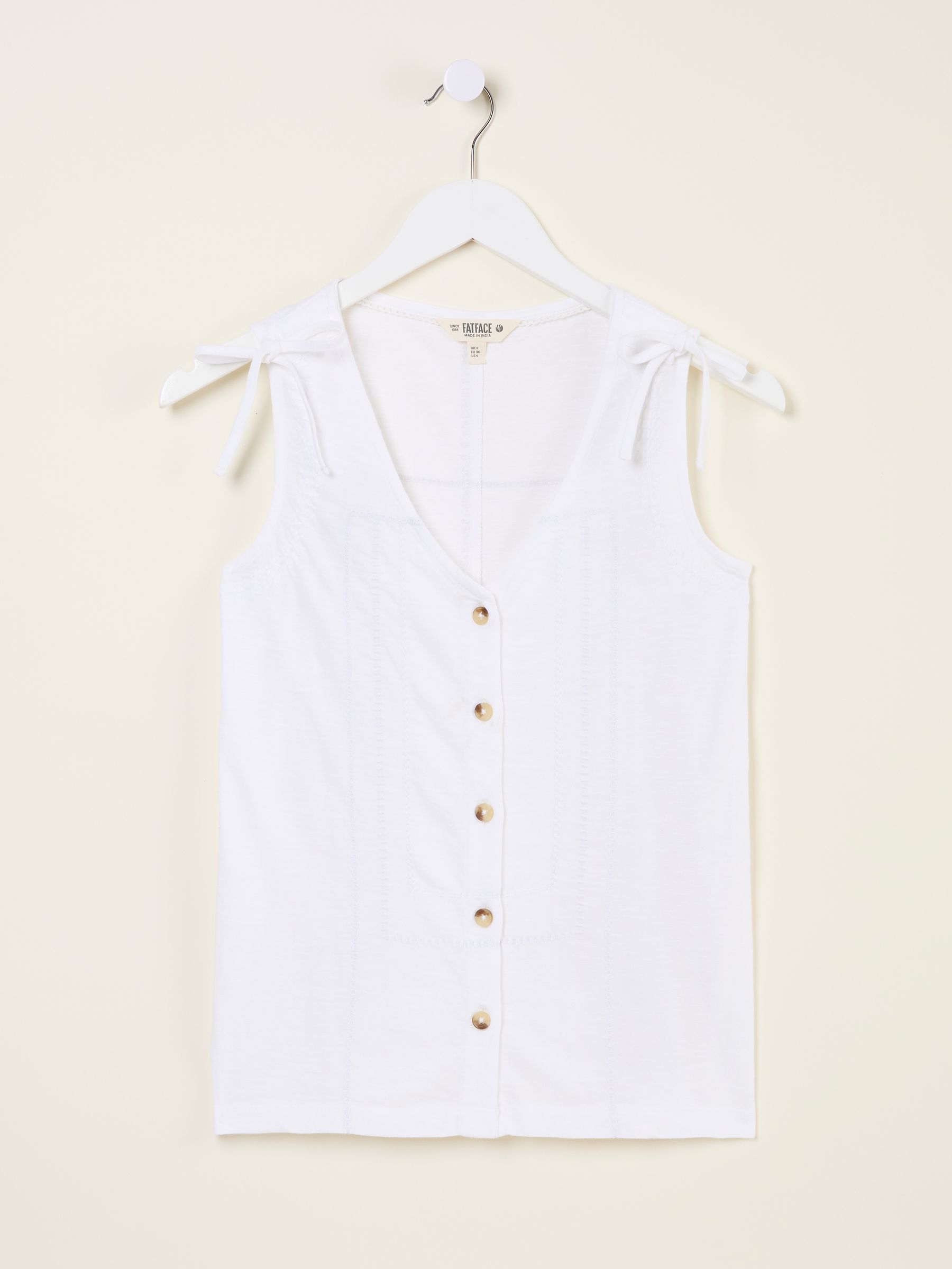 Claudia White Embroidered Jersey Tank - Image 5 of 5
