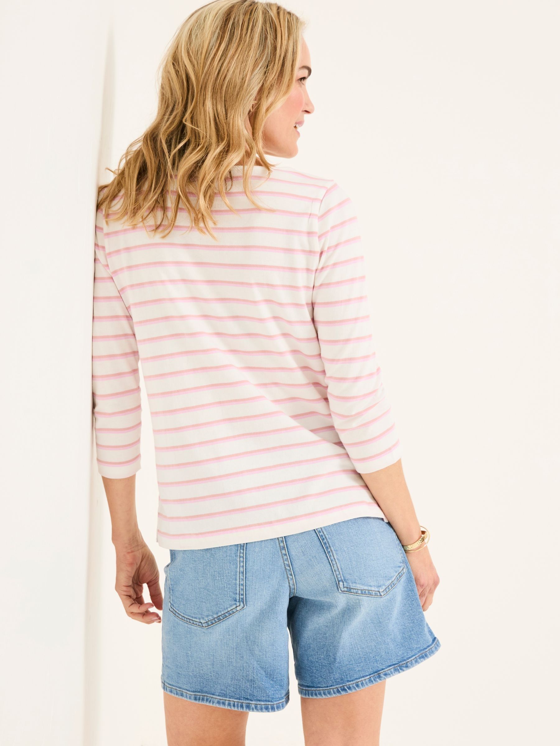 Breton Light Pink 100% Cotton 3/4 Sleeve T-Shirt - Image 2 of 5