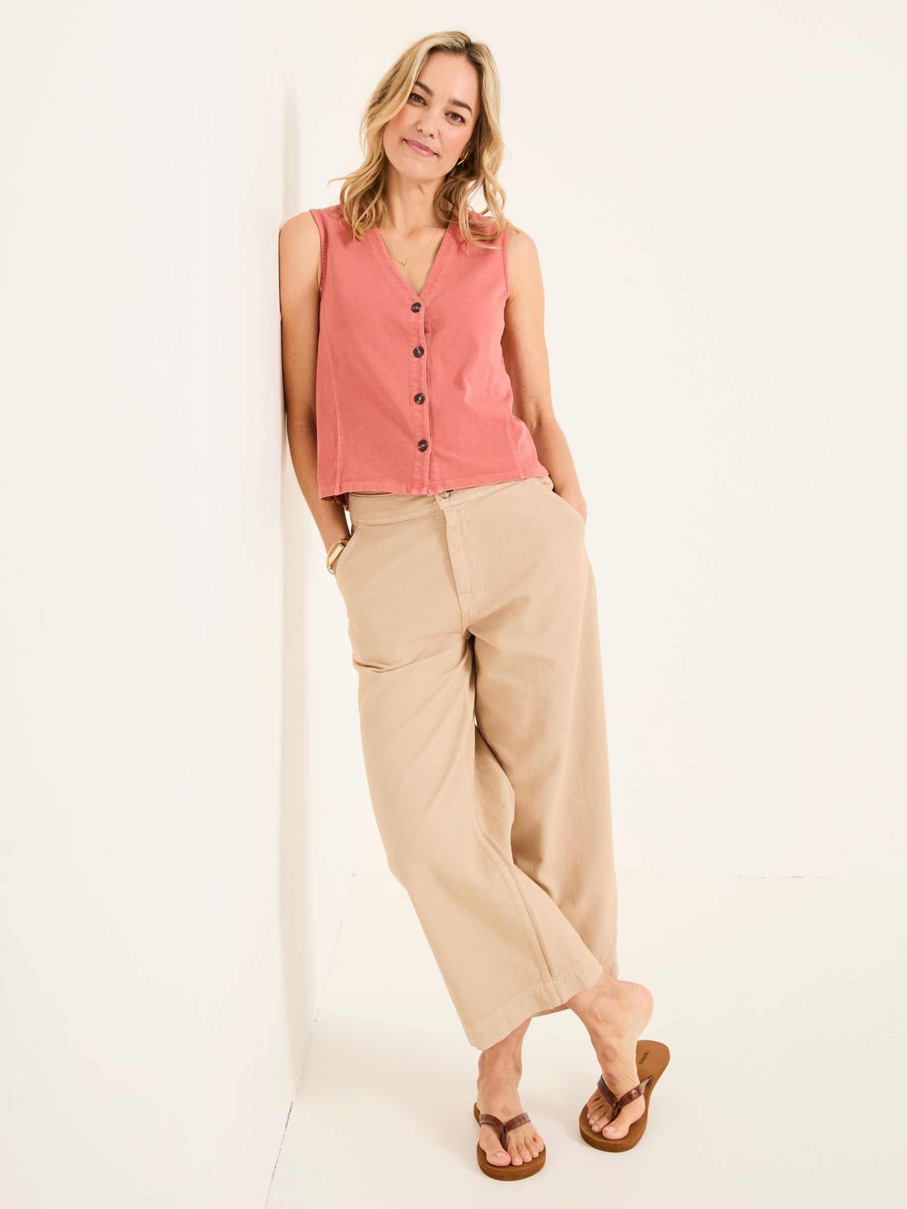 Joni Rose Pink Jersey Waistcoat - Image 4 of 6