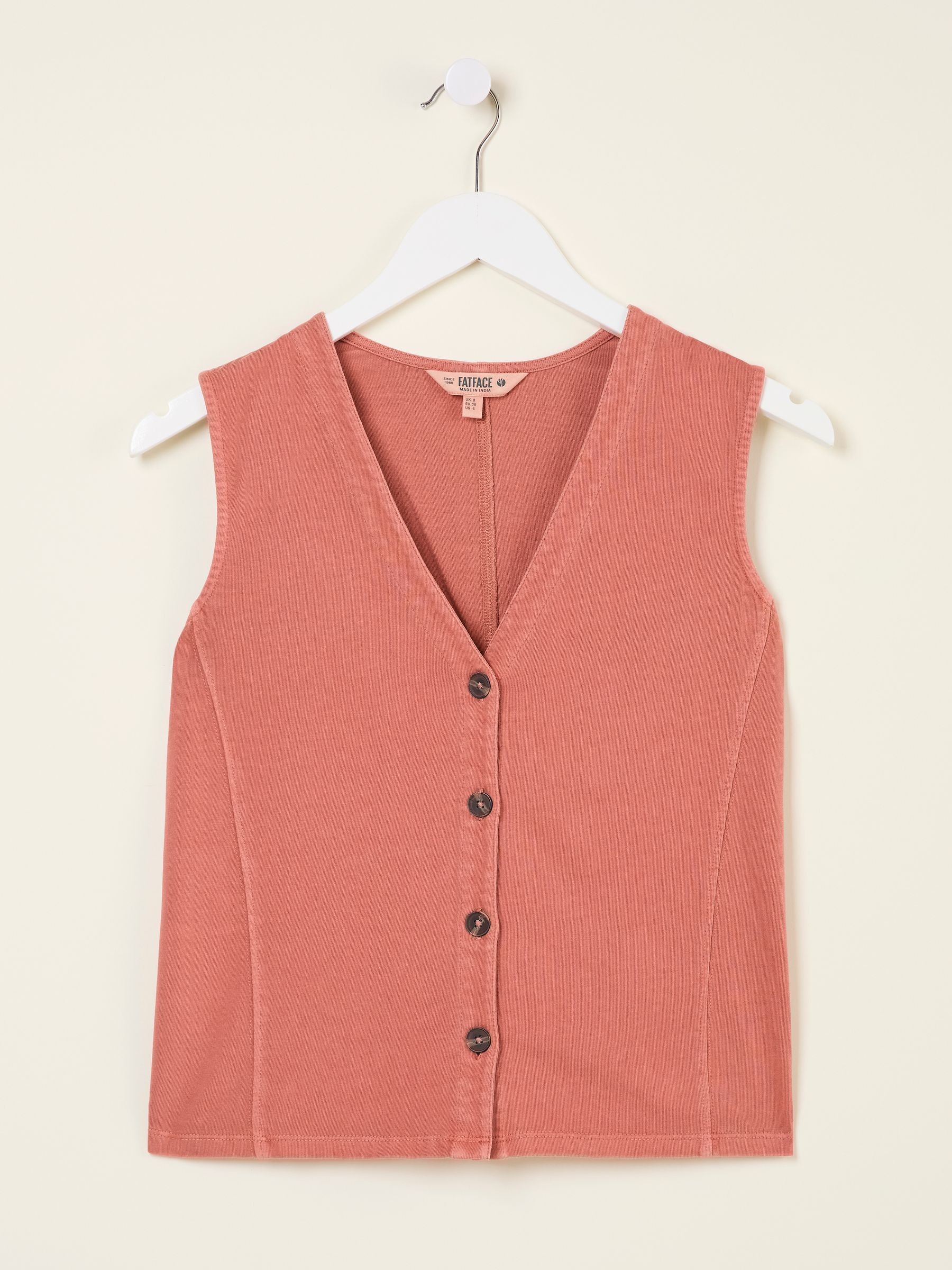 Joni Rose Pink Jersey Waistcoat - Image 6 of 6