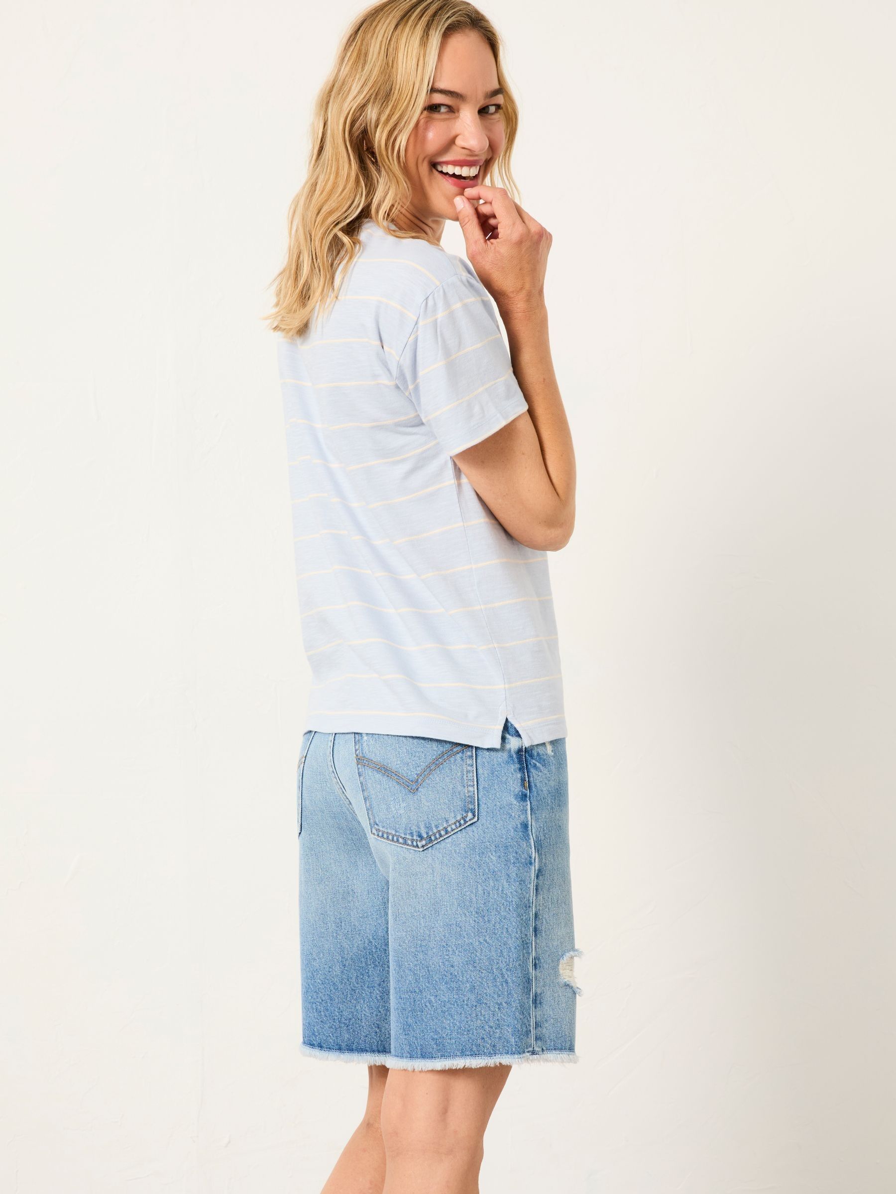 Lily Light Blue Stripe T Shirt - Image 2 of 5