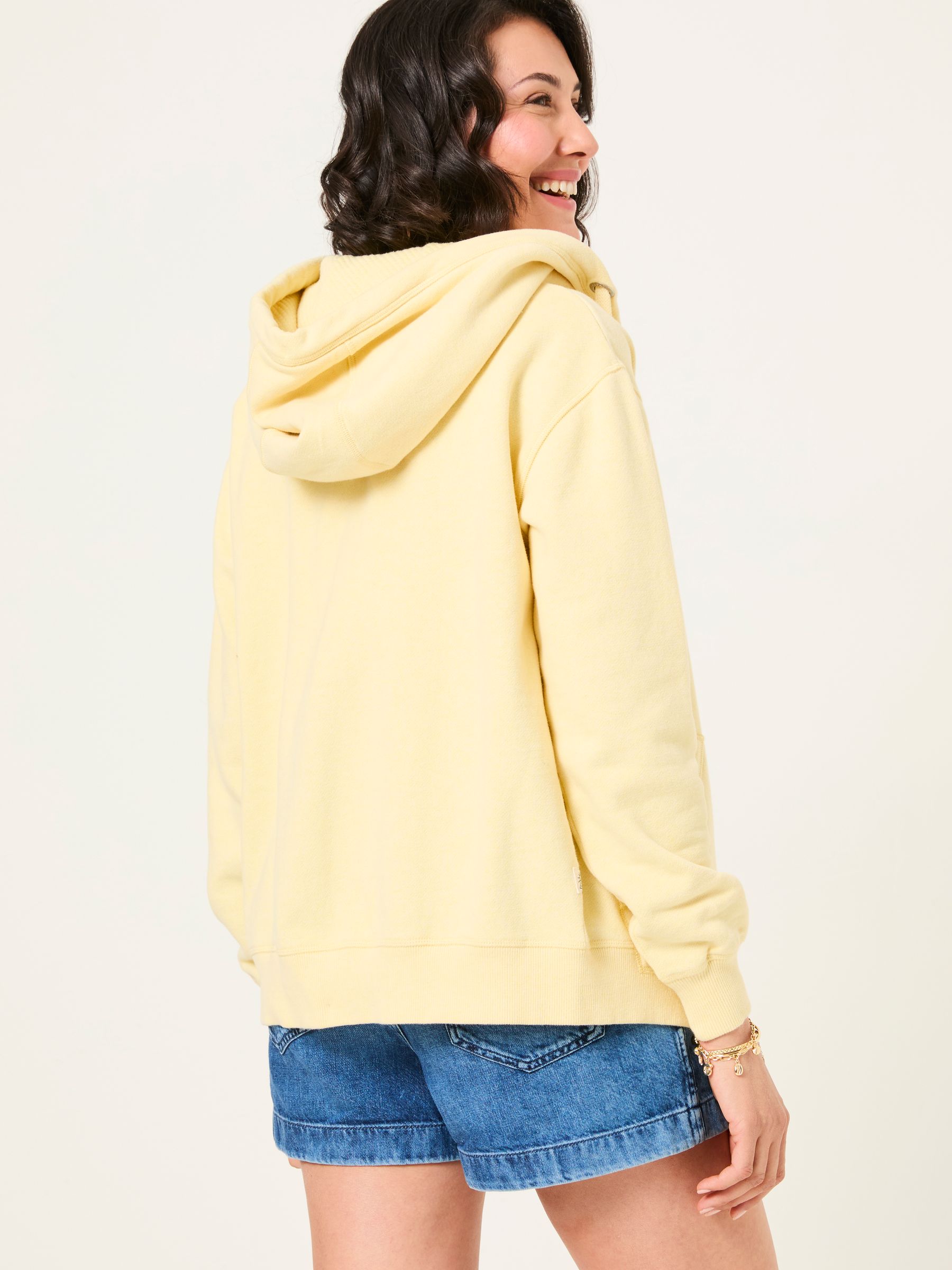 Amy Light Yellow Zip Through Hoodie - Image 2 of 6
