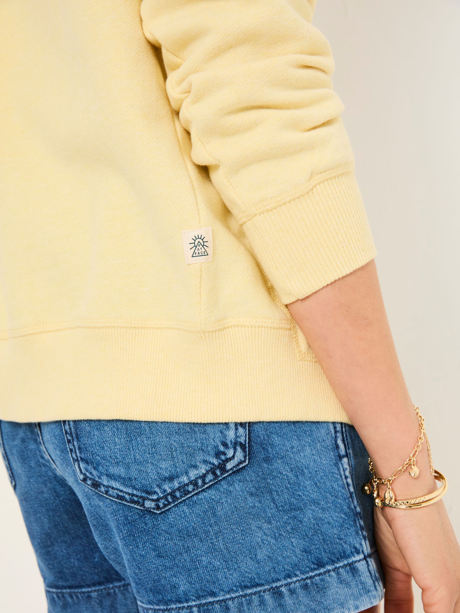 Amy Light Yellow Zip Through Hoodie - Image 4 of 6