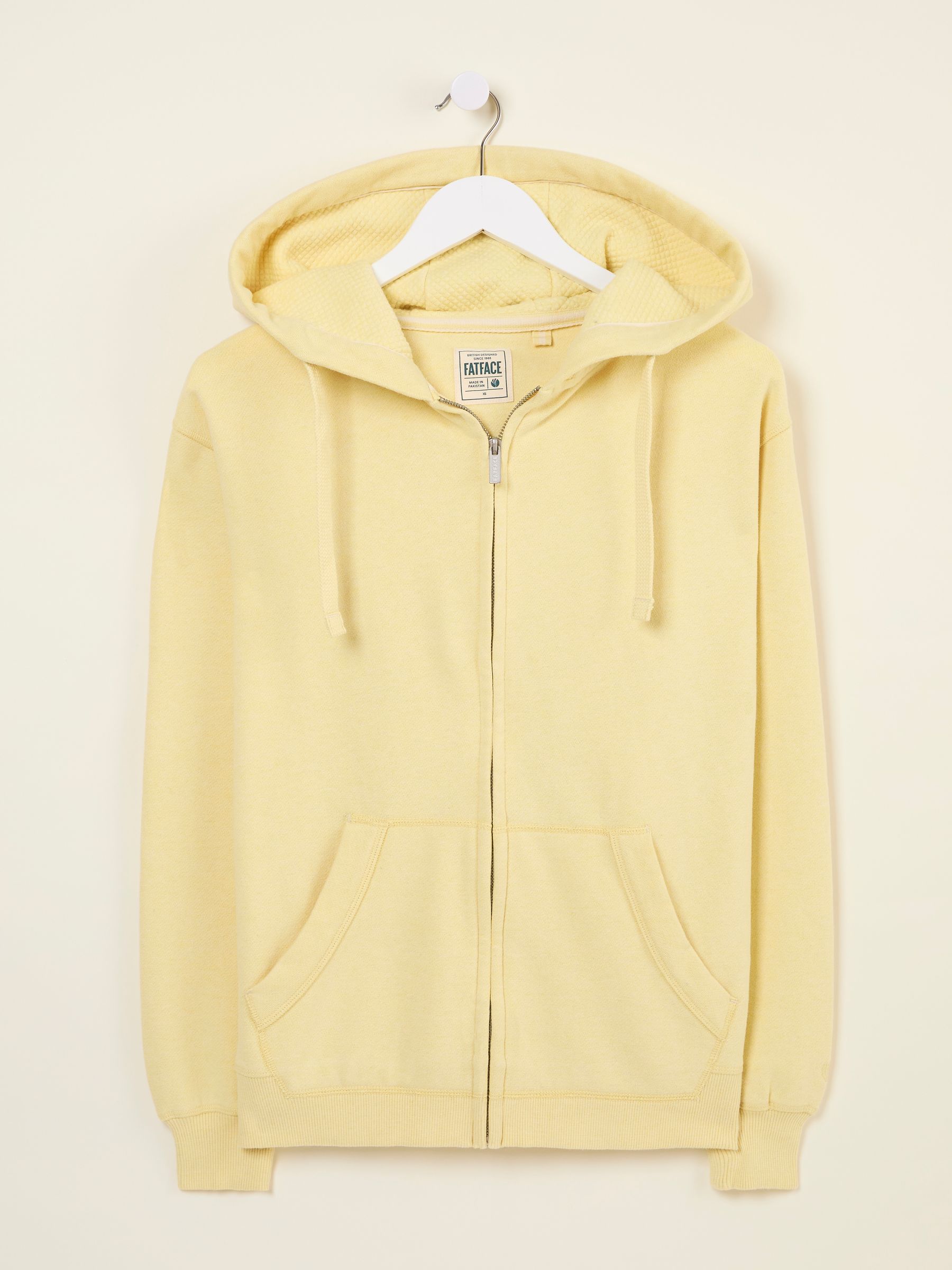 Amy Light Yellow Zip Through Hoodie - Image 6 of 6