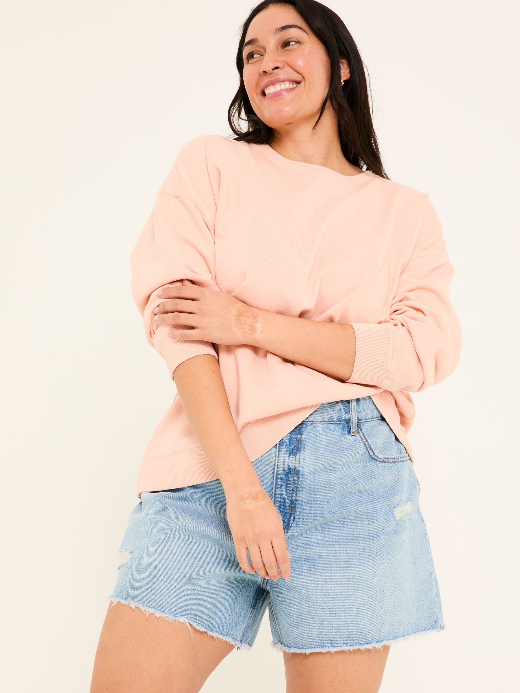 Georgia Coral Pink Crew Sweatshirt - Image 5 of 10