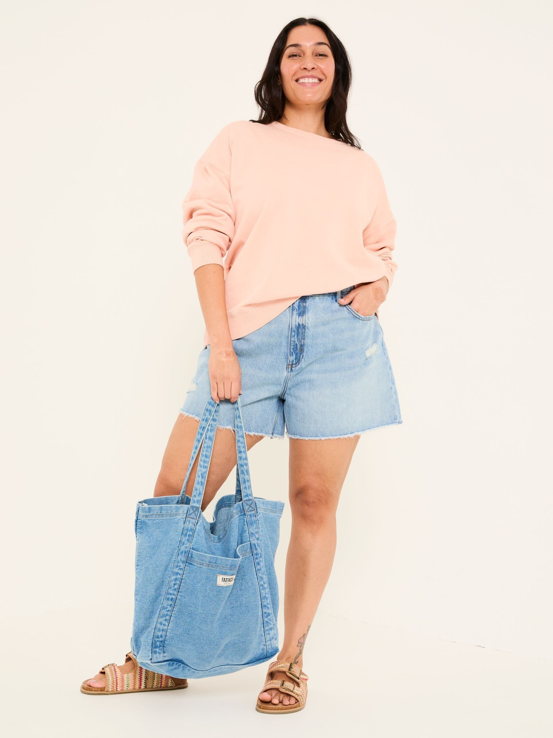 Georgia Coral Pink Crew Sweatshirt - Image 7 of 10