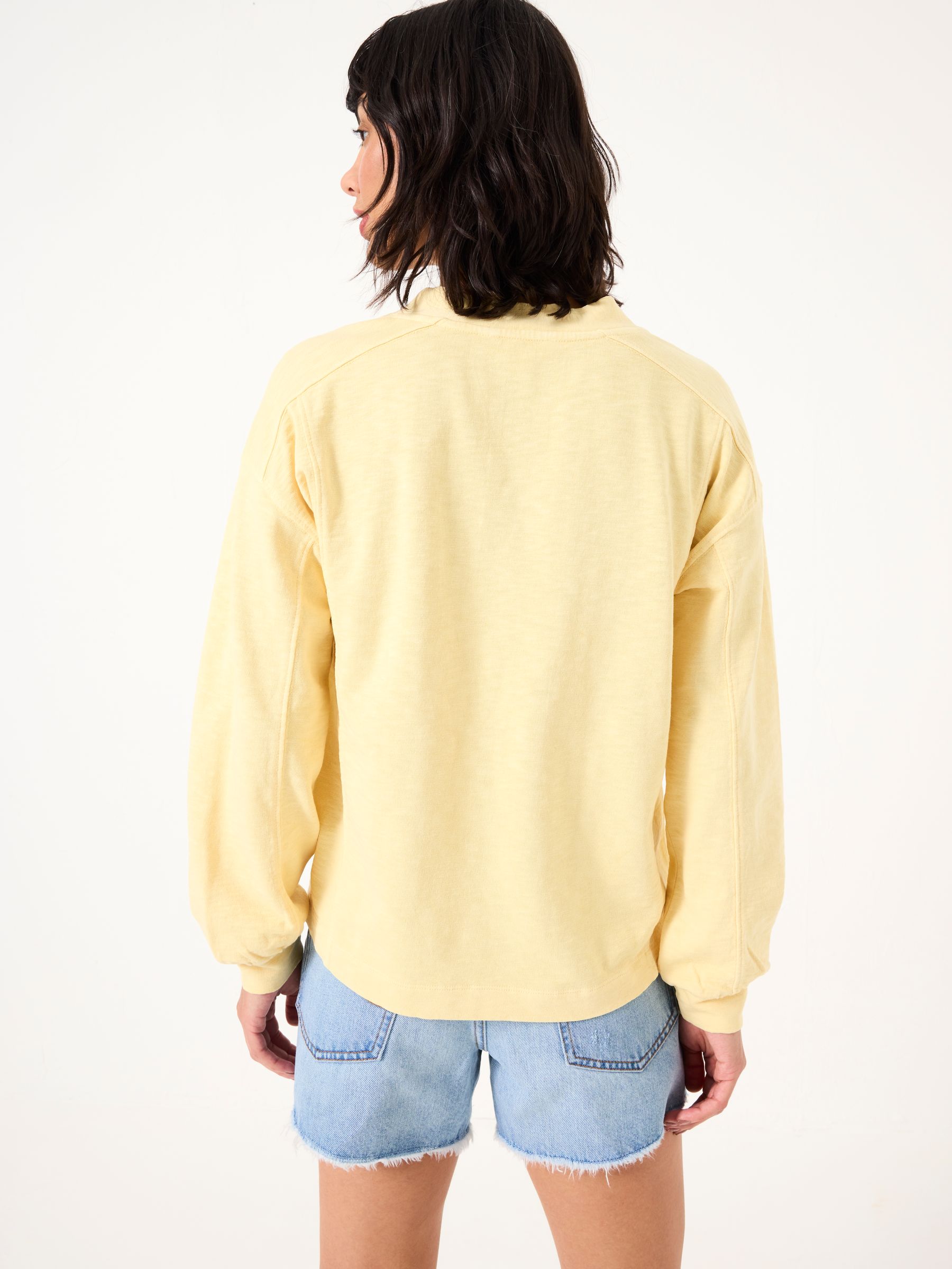 Gigi Light Yellow V Neck Sweatshirt - Image 2 of 6