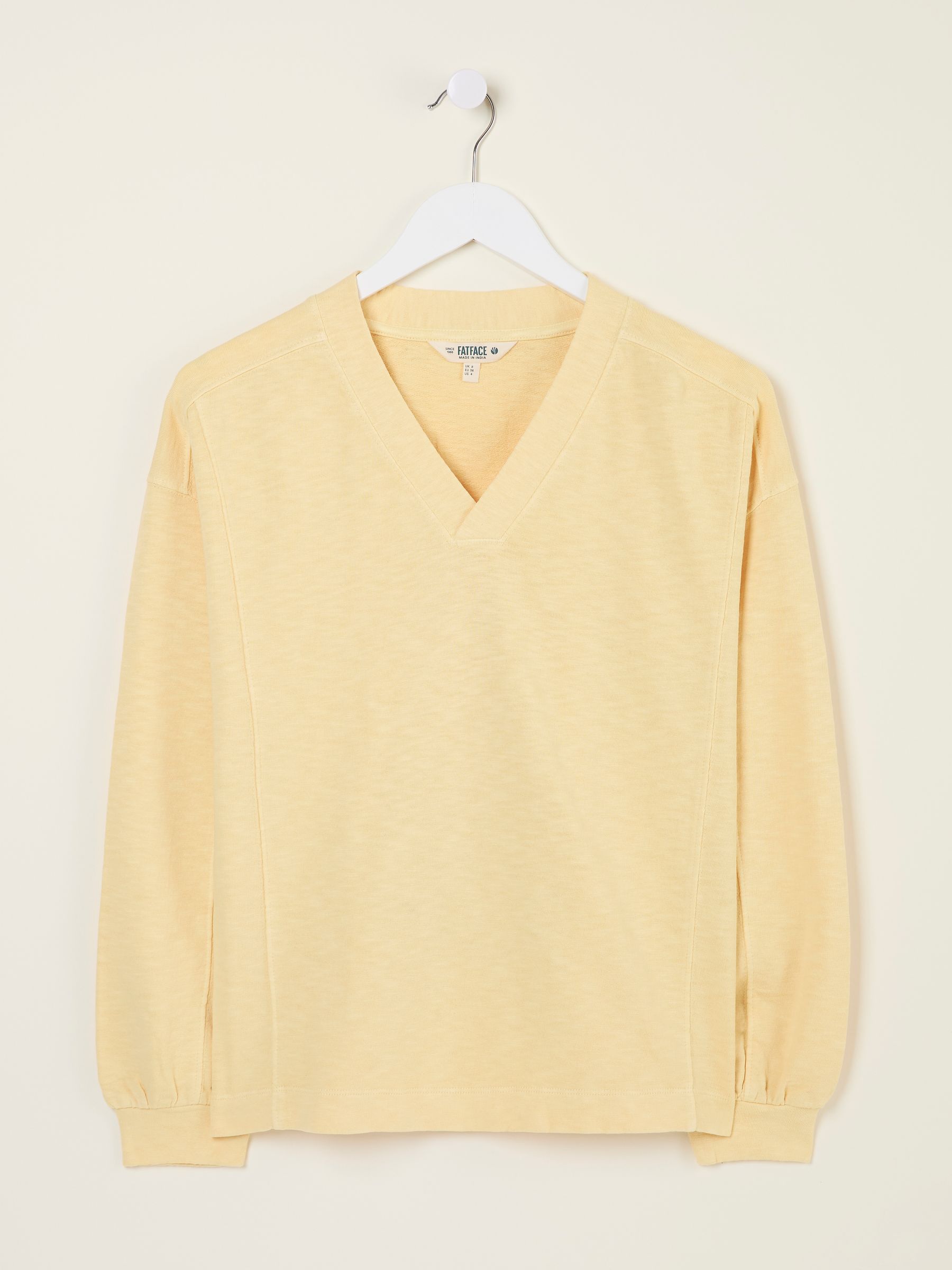Gigi Light Yellow V Neck Sweatshirt - Image 6 of 6