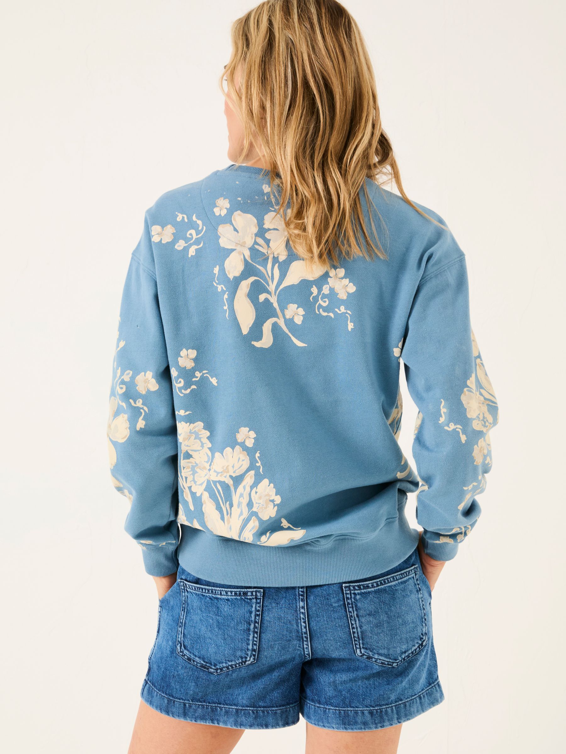 Georgia Blue Floral Print Crew Sweatshirt - Image 2 of 5