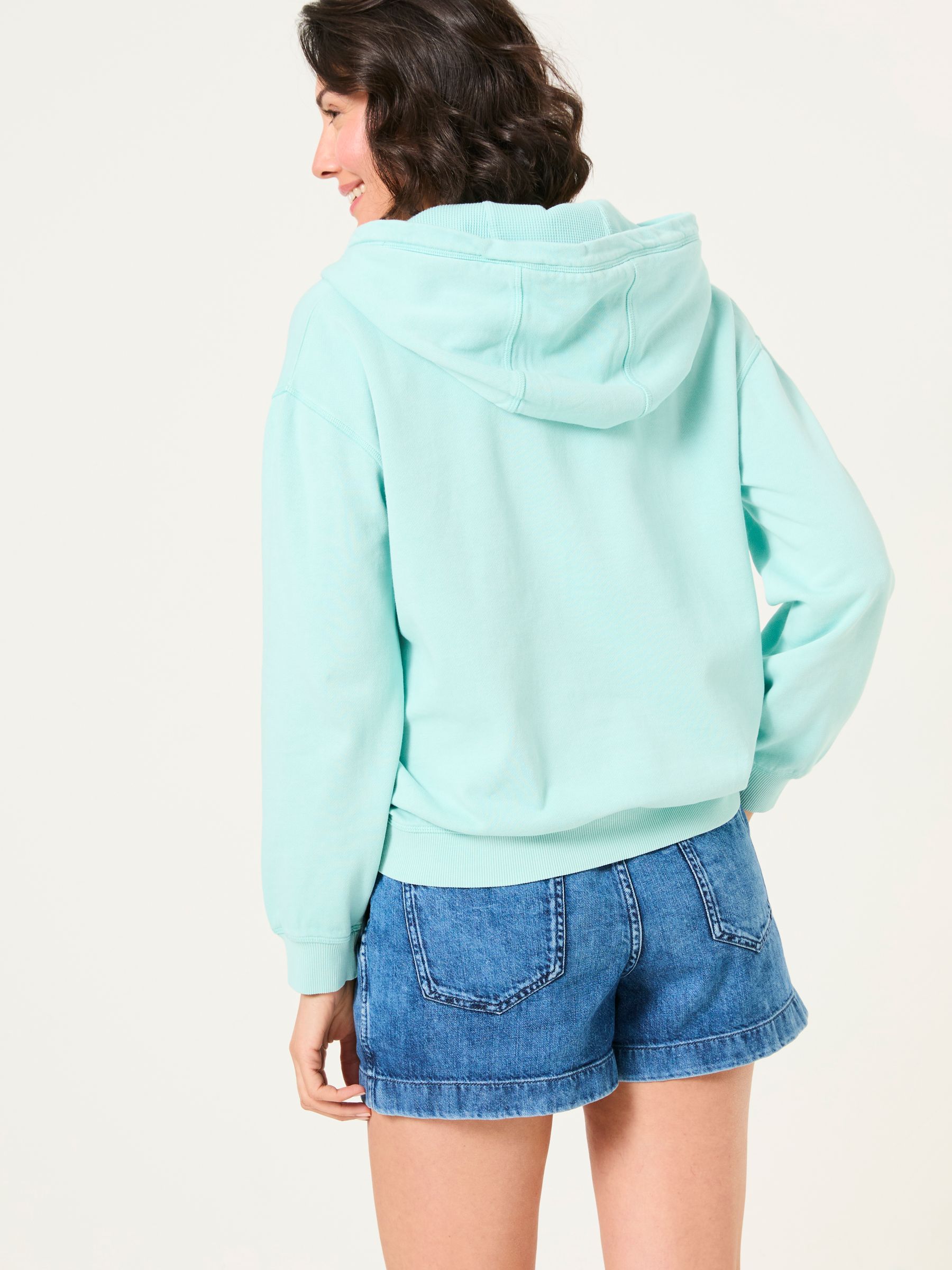 Bex Turquoise Blue Bex Overhead 100% Cotton Hoodie - Image 2 of 5