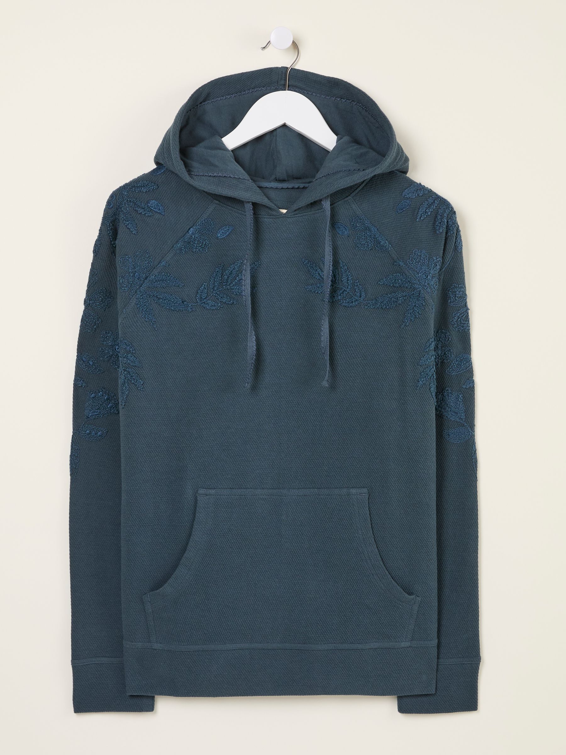 Ellie Dark Vintage Blue Embroidered Hoodie - Image 5 of 6