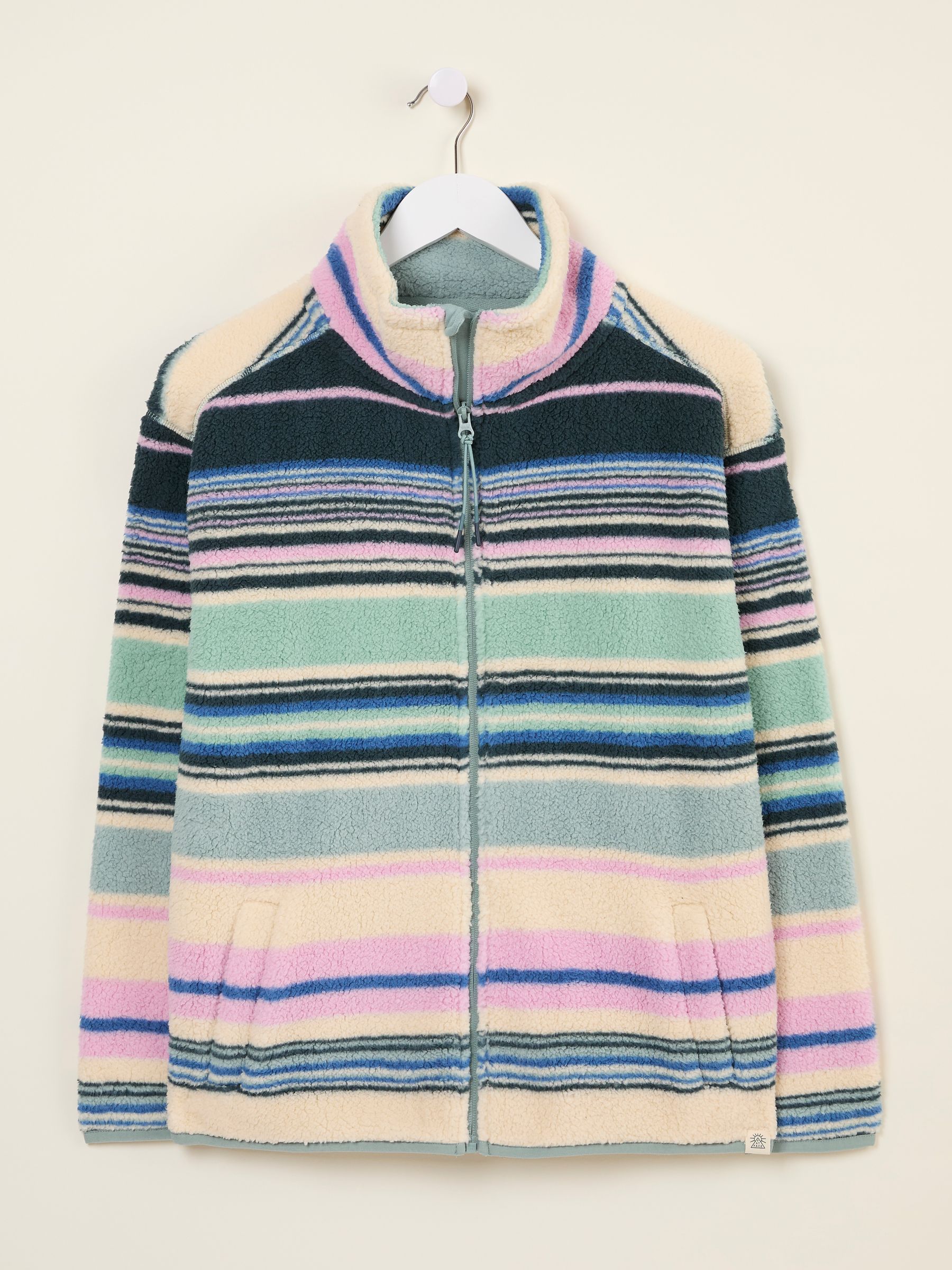 Multi Stripe Zip Through Fleece - Image 6 of 6