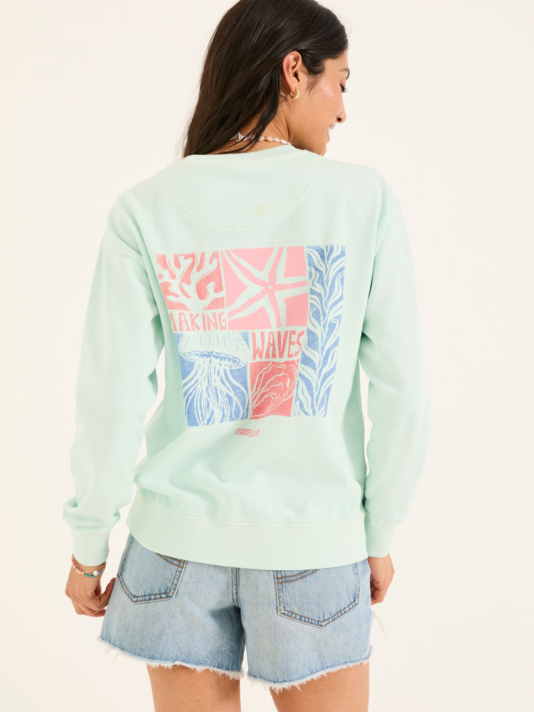 Georgia Mint Green MCS Graphic Crew Sweatshirt - Image 2 of 6