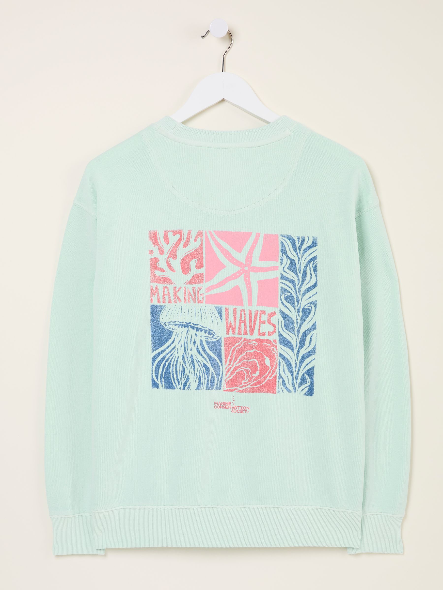 Georgia Mint Green MCS Graphic Crew Sweatshirt - Image 6 of 6