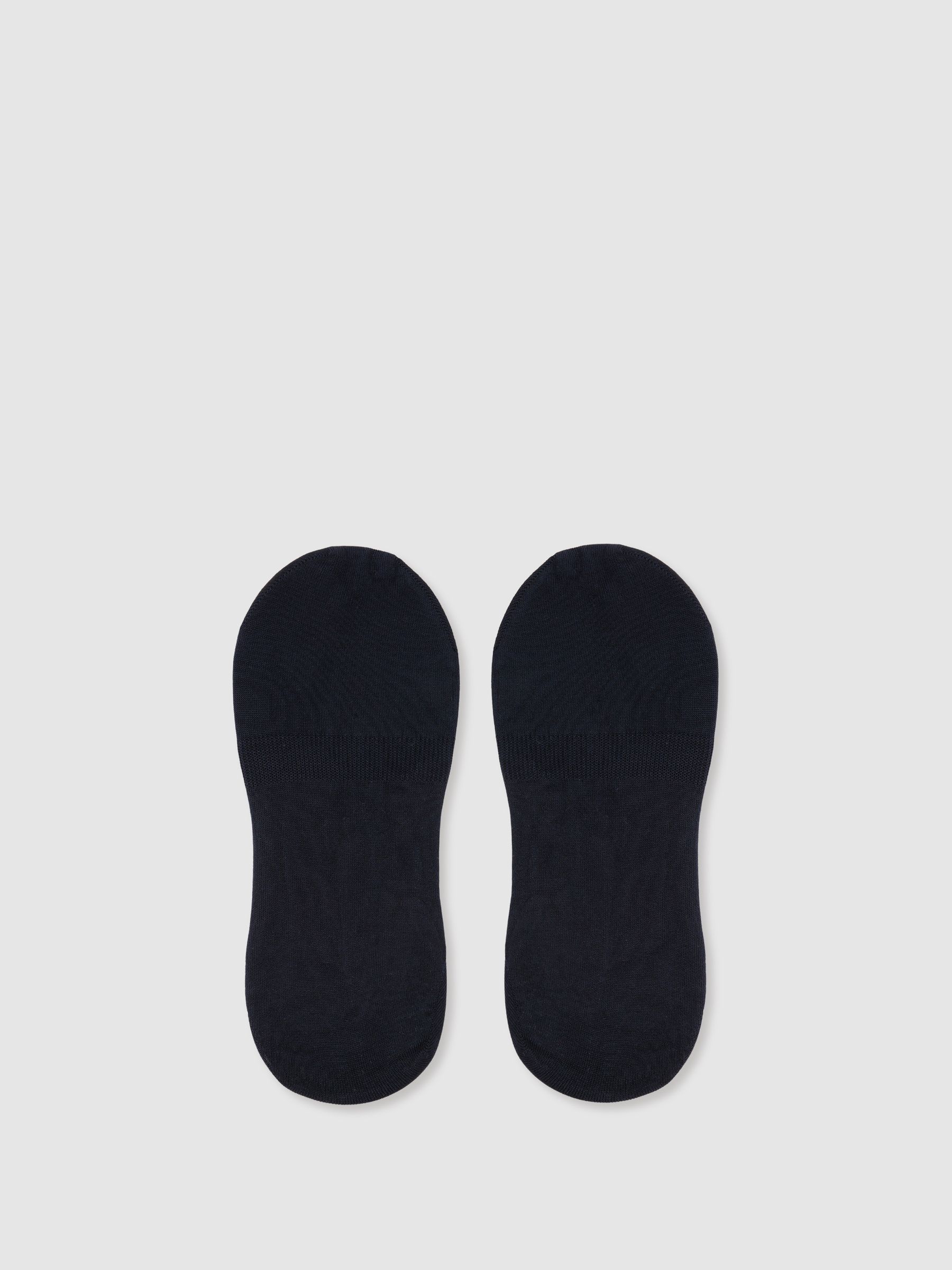 Cotton-Blend Loafer Socks in Navy - Image 2 of 3