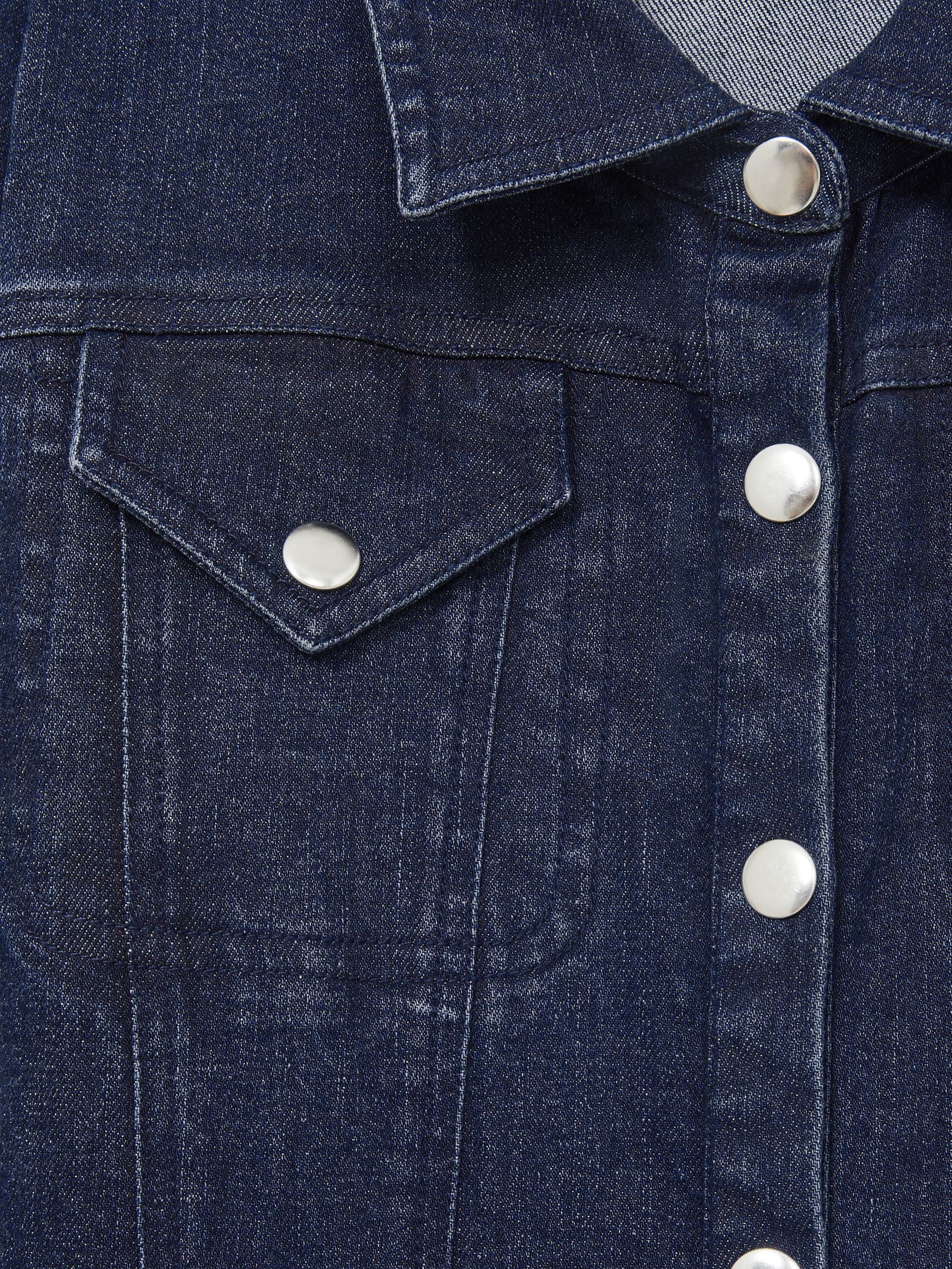 9-13 yrs Wide-Leg Denim Jumpsuit in Blue - Image 4 of 4