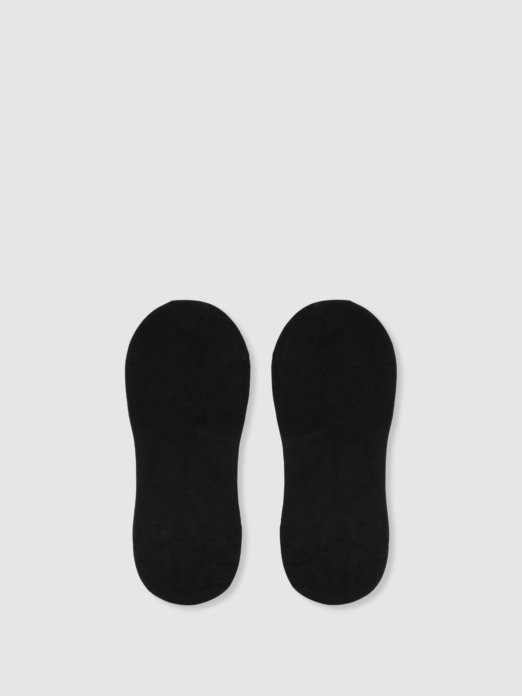 Cotton-Blend Loafer Socks in Black - Image 2 of 3