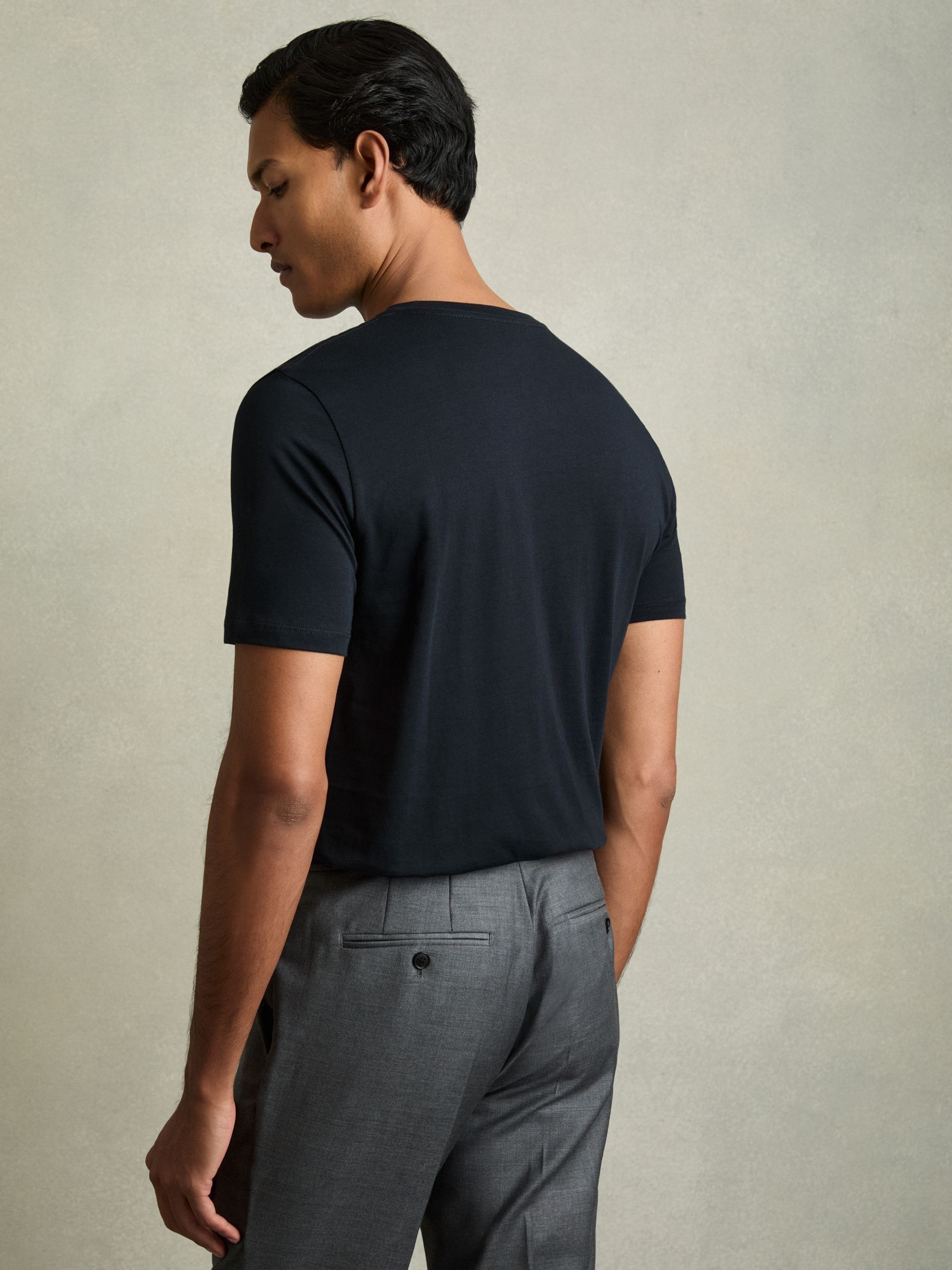 Cotton Crew-Neck Tailored-Fit T-Shirts 3-Pack in Multi - image 4