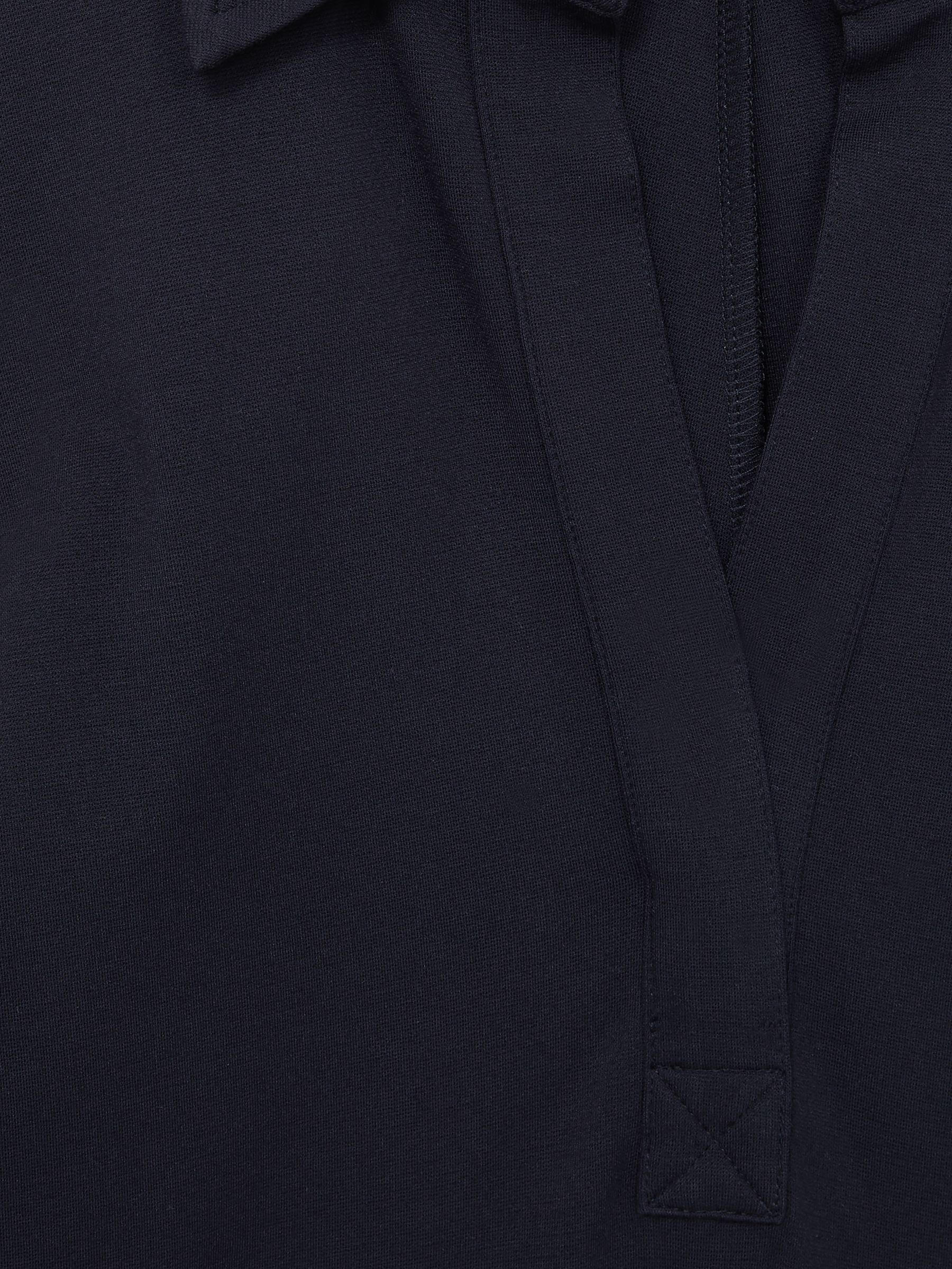 Jersey Open-Collar Bodycon Dress in Navy - Image 6 of 6