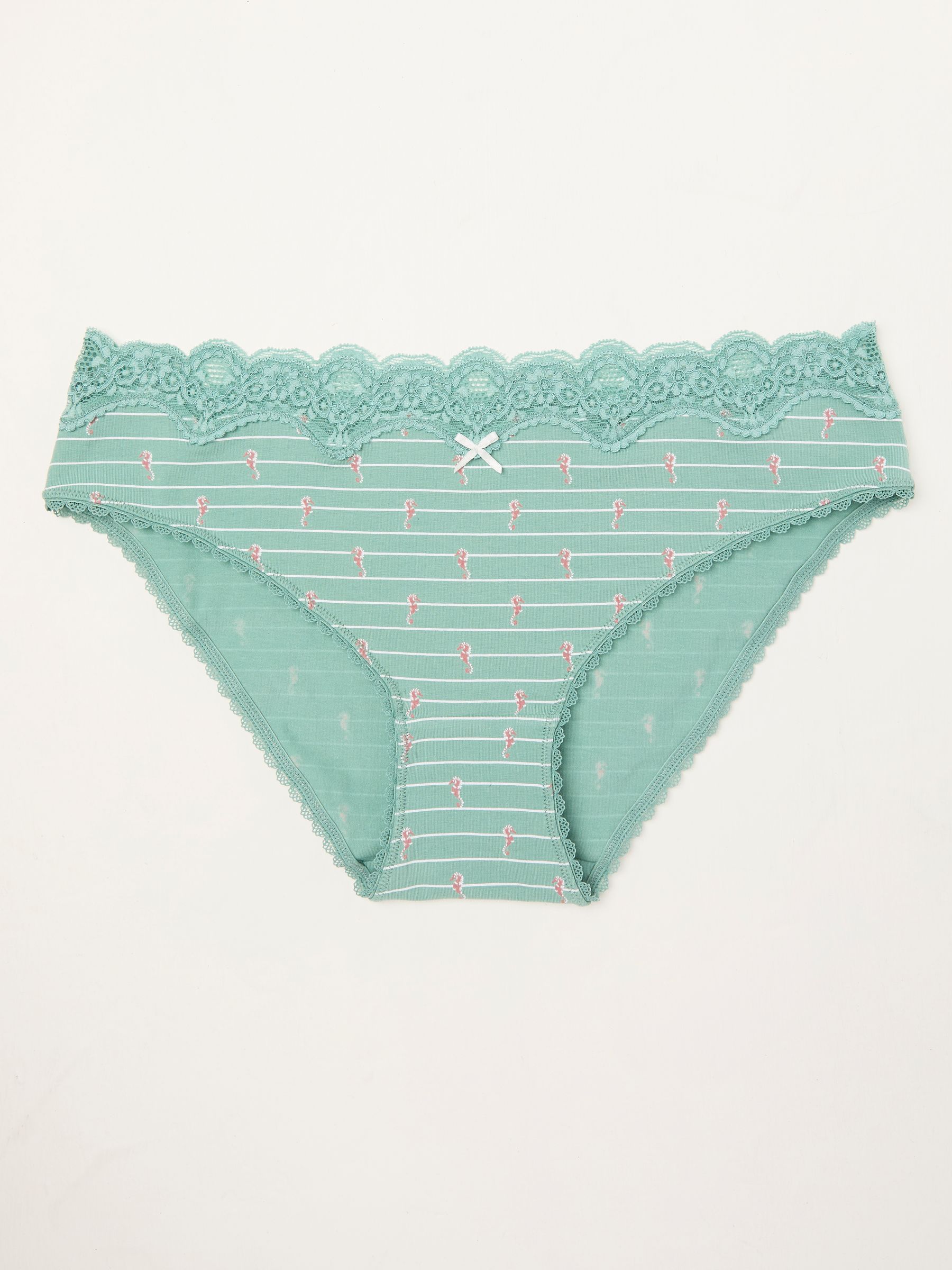Green SEAHORSE PRINT KNICKERS - Image 1 of 2