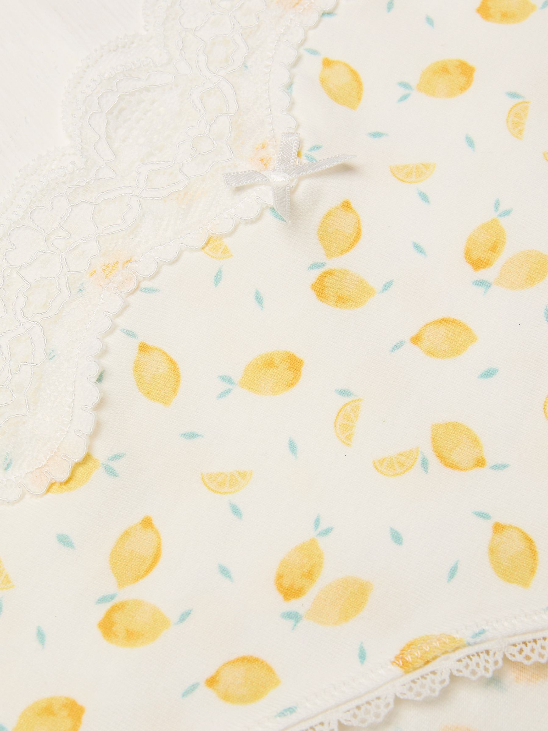 White LEMON PRINT KNICKERS - Image 2 of 2