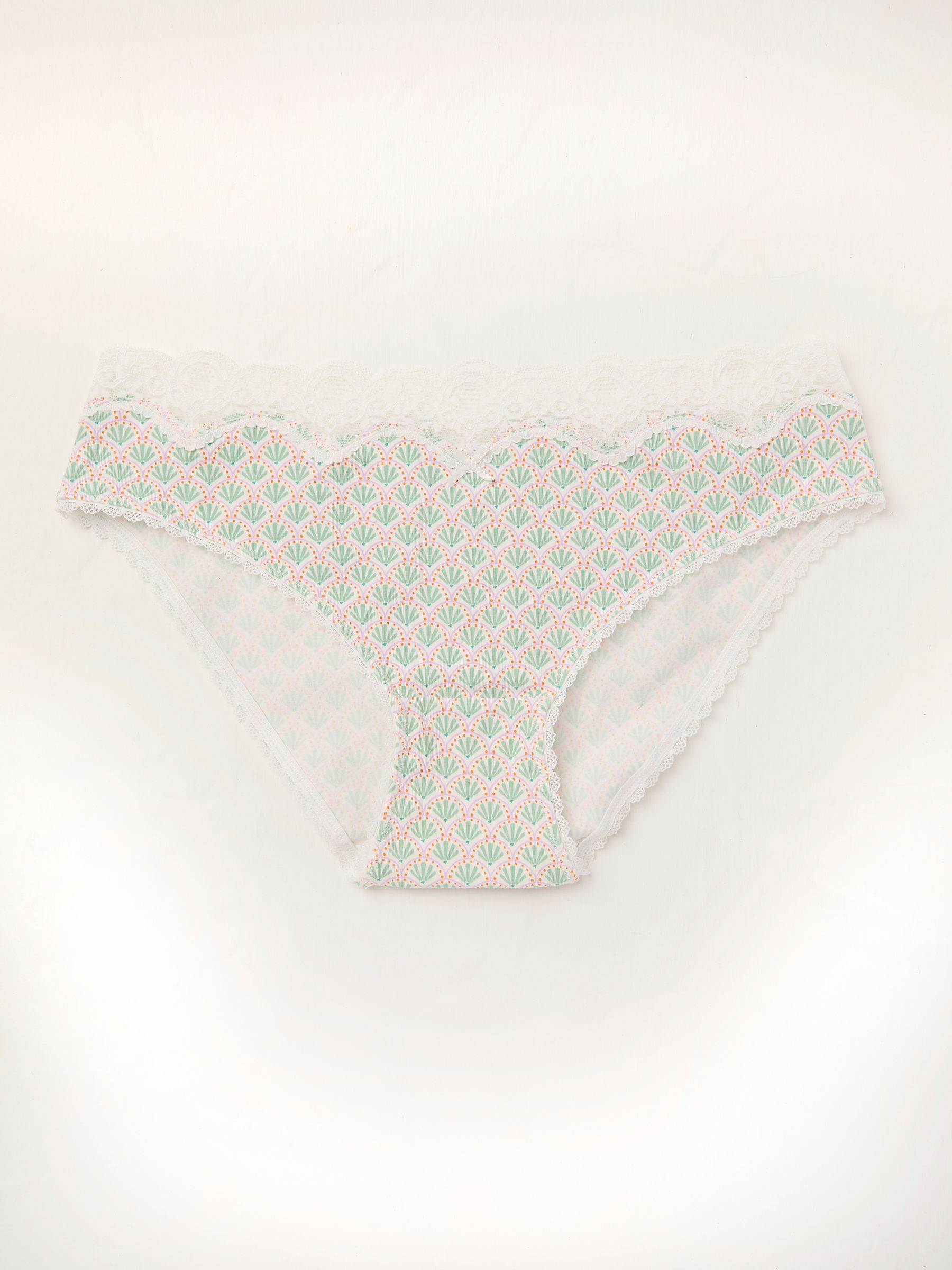 Green Geometric Print Knickers - Image 1 of 2