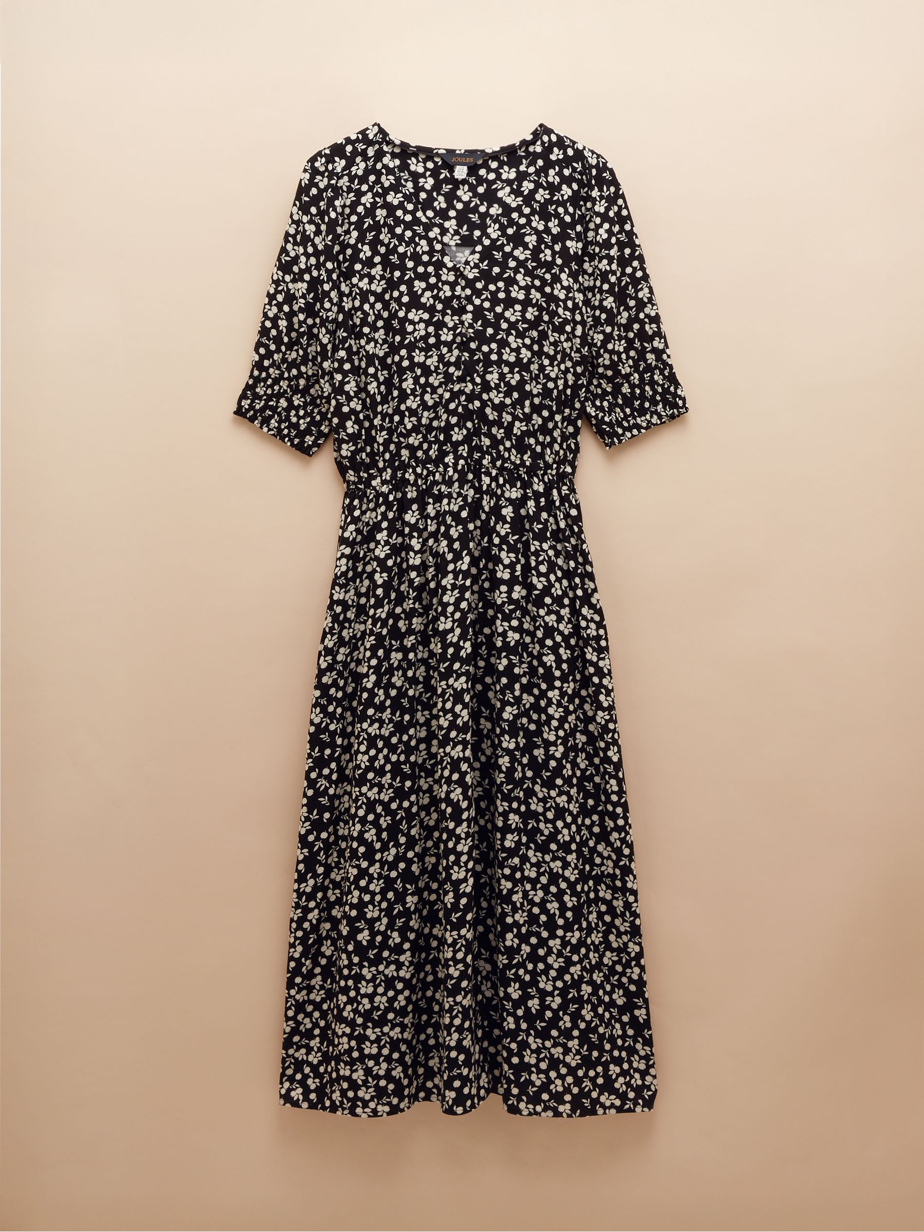Adele Black V-Neck Midi Dress - Image 6 of 6