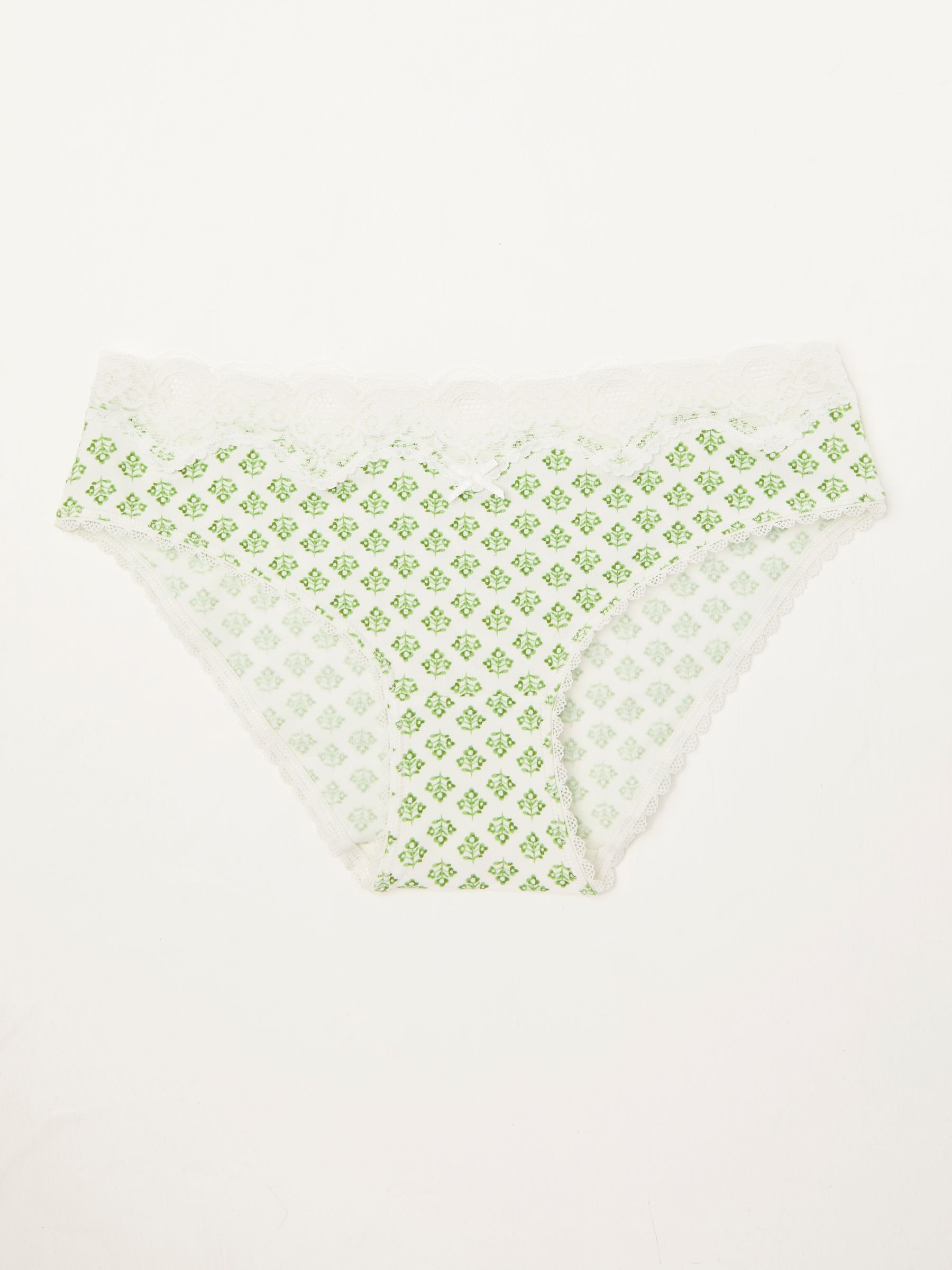 Green DITSY PRINT KNICKERS - Image 1 of 2
