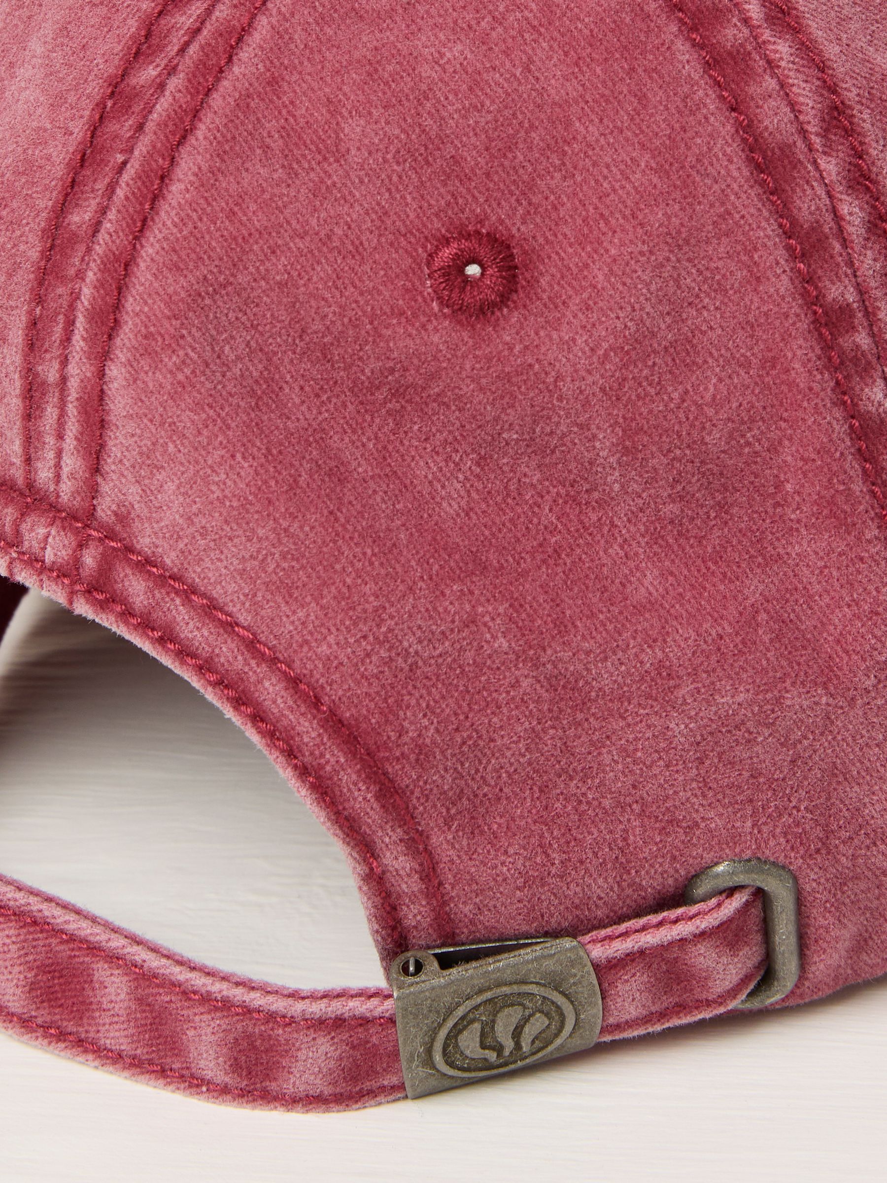 Red 100% Cotton Twill Baseball Cap - Image 2 of 2