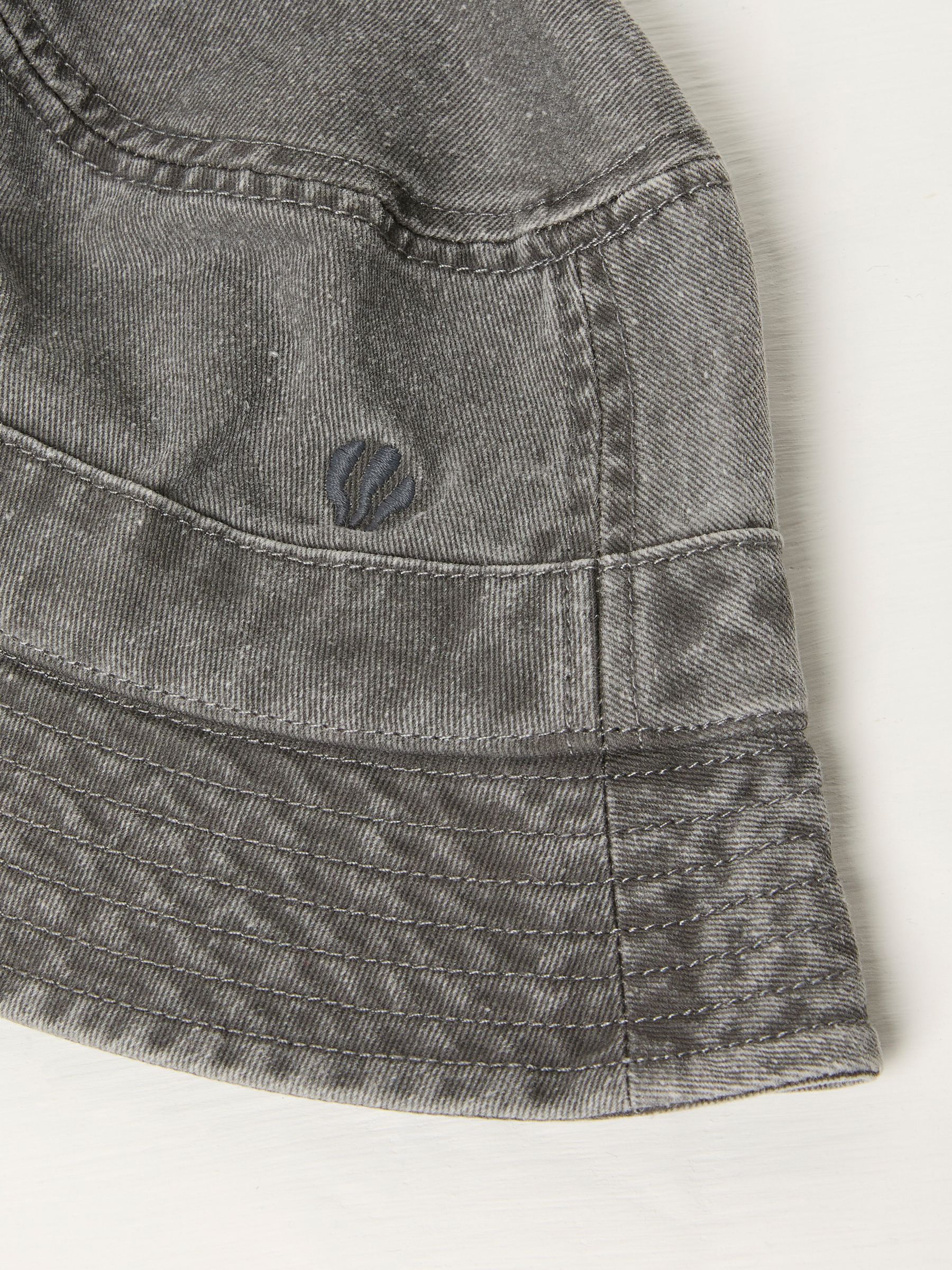 Grey Washed Bucket 100% Cotton Hat - Image 2 of 2