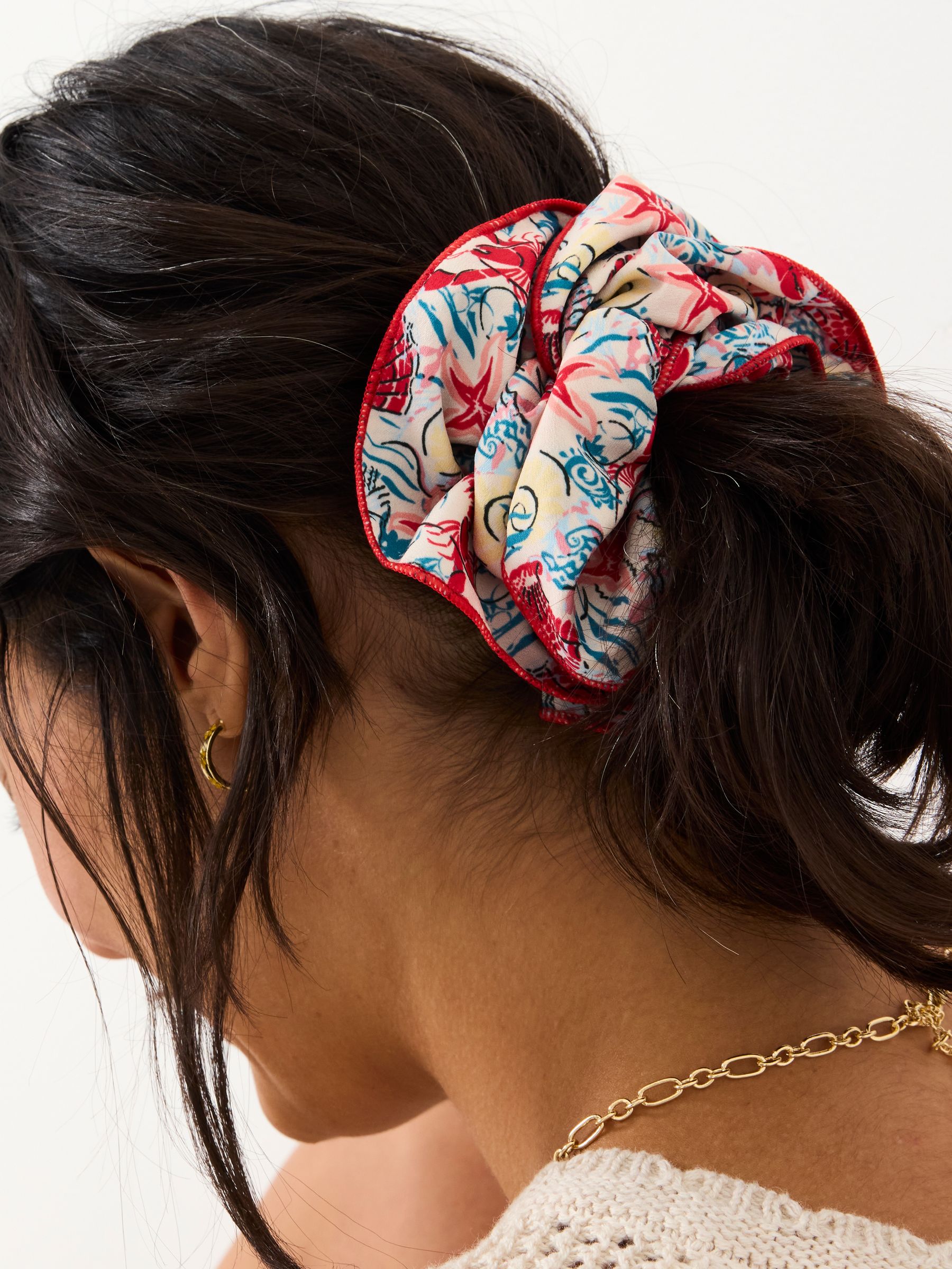 Red Sea Life Hair Scrunchie - Image 2 of 4