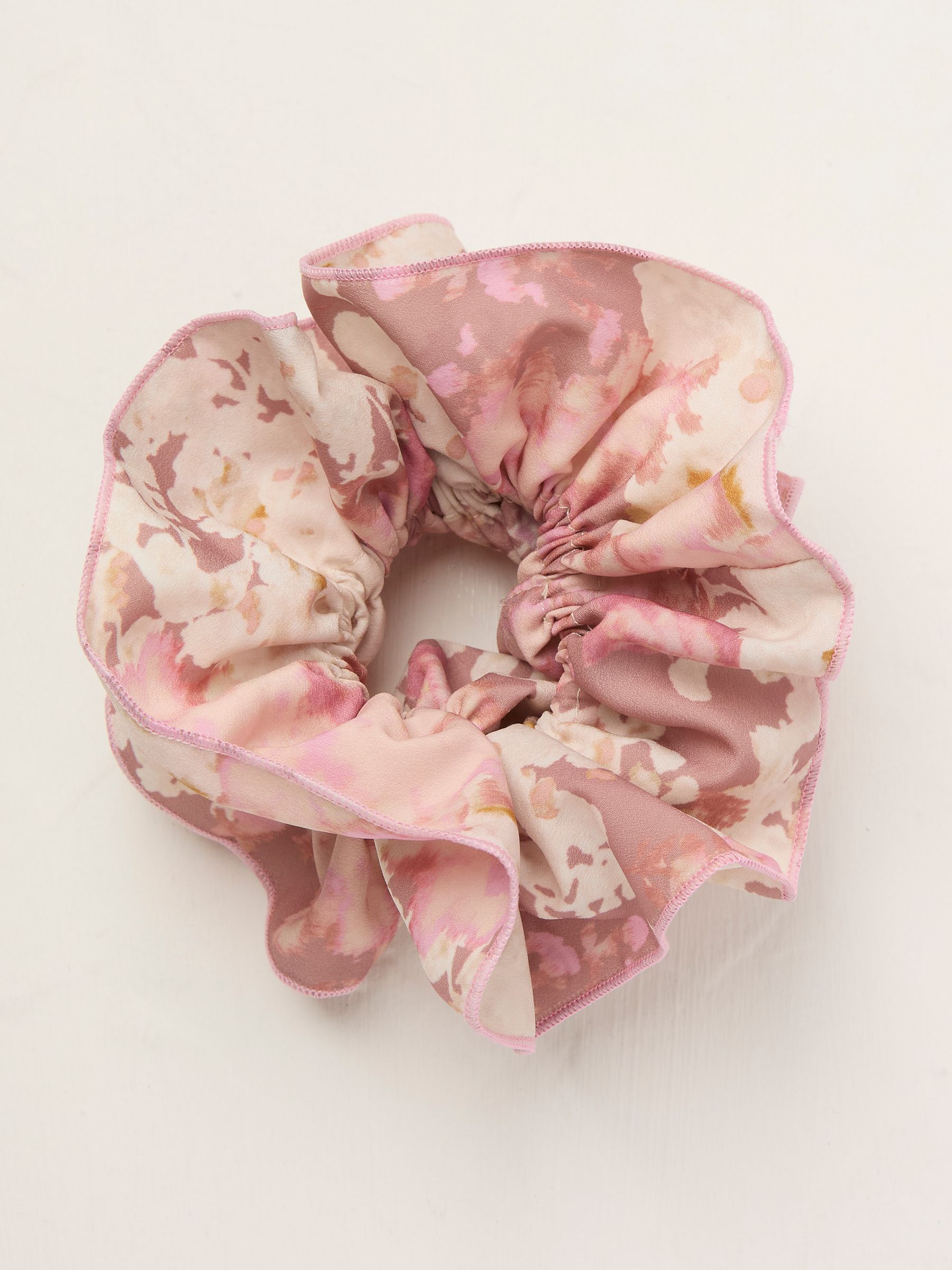 Pink Printed Hair Scrunchie - Image 1 of 1