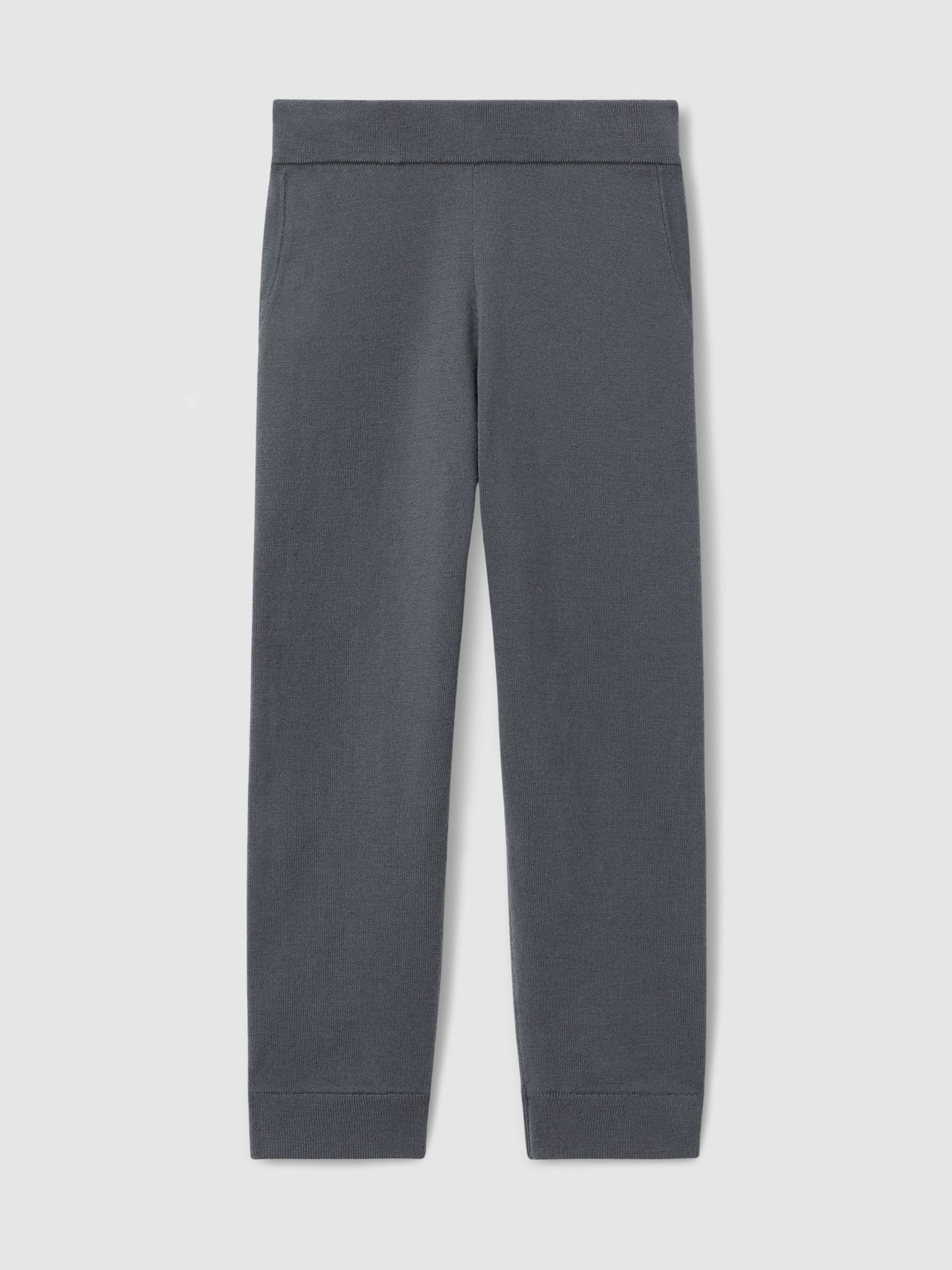 9-13 yrs Merino-Blend Stretch Joggers in Blackened Blue - Image 2 of 4