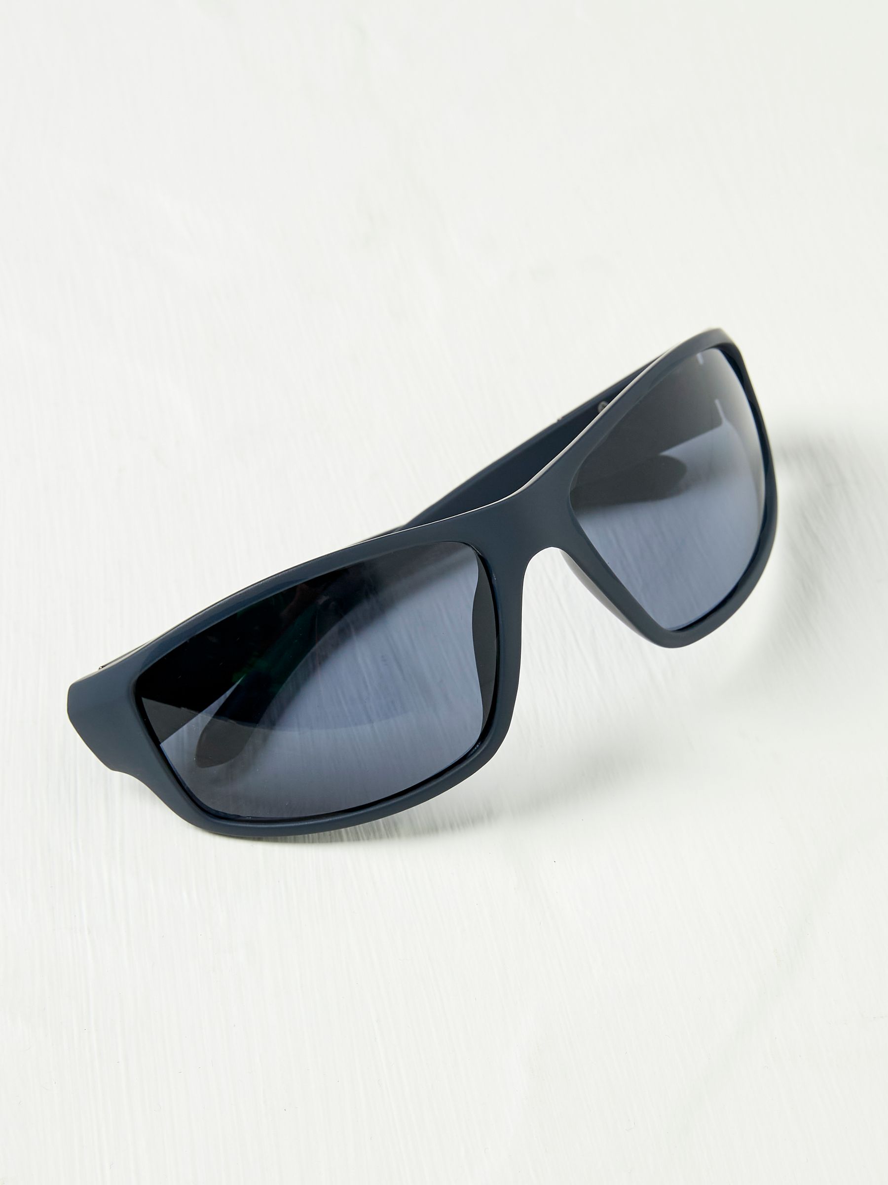 Navy Blue Wade Wrap Sunglasses - Image 1 of 2