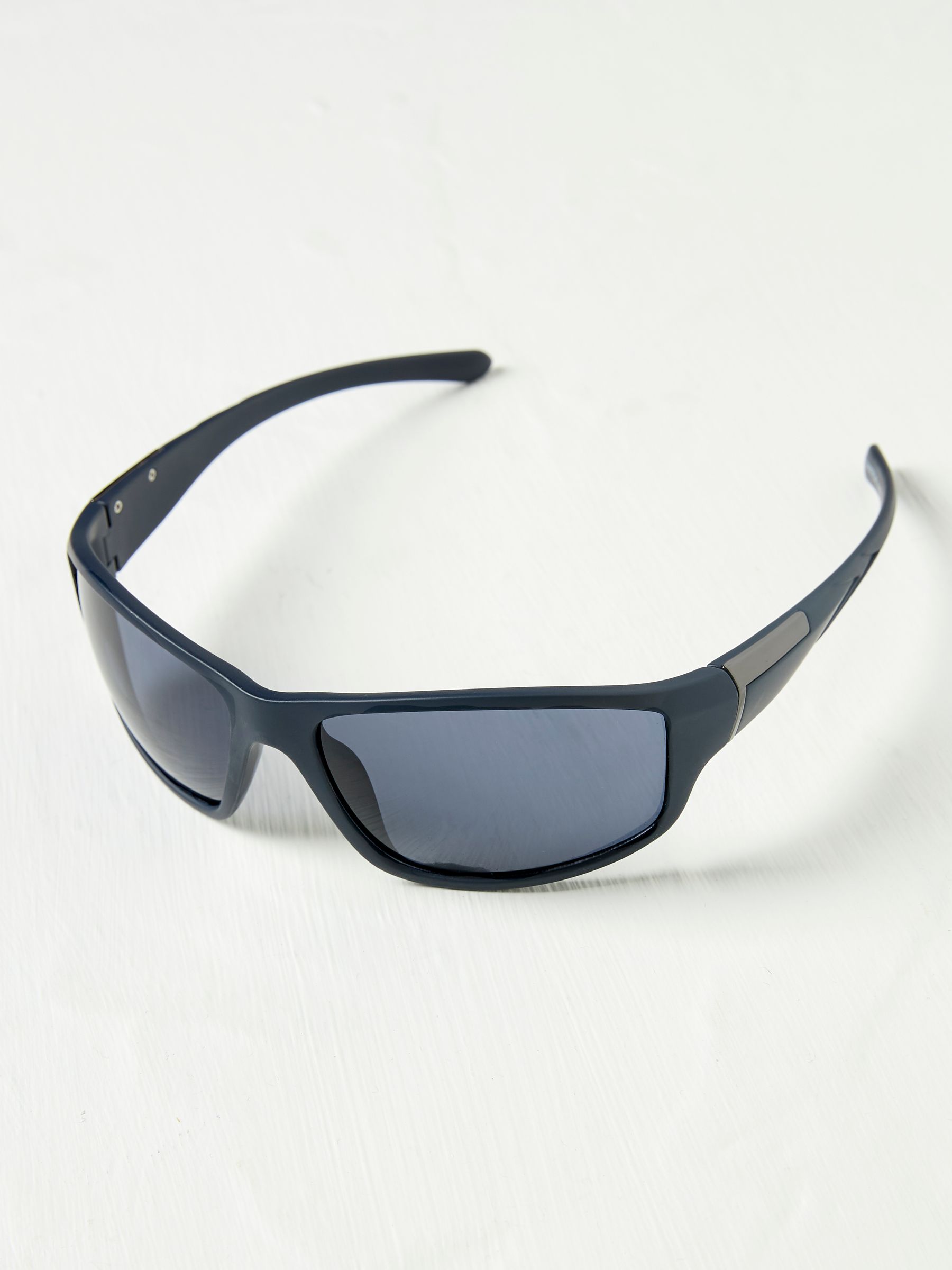 Navy Blue Wade Wrap Sunglasses - Image 2 of 2